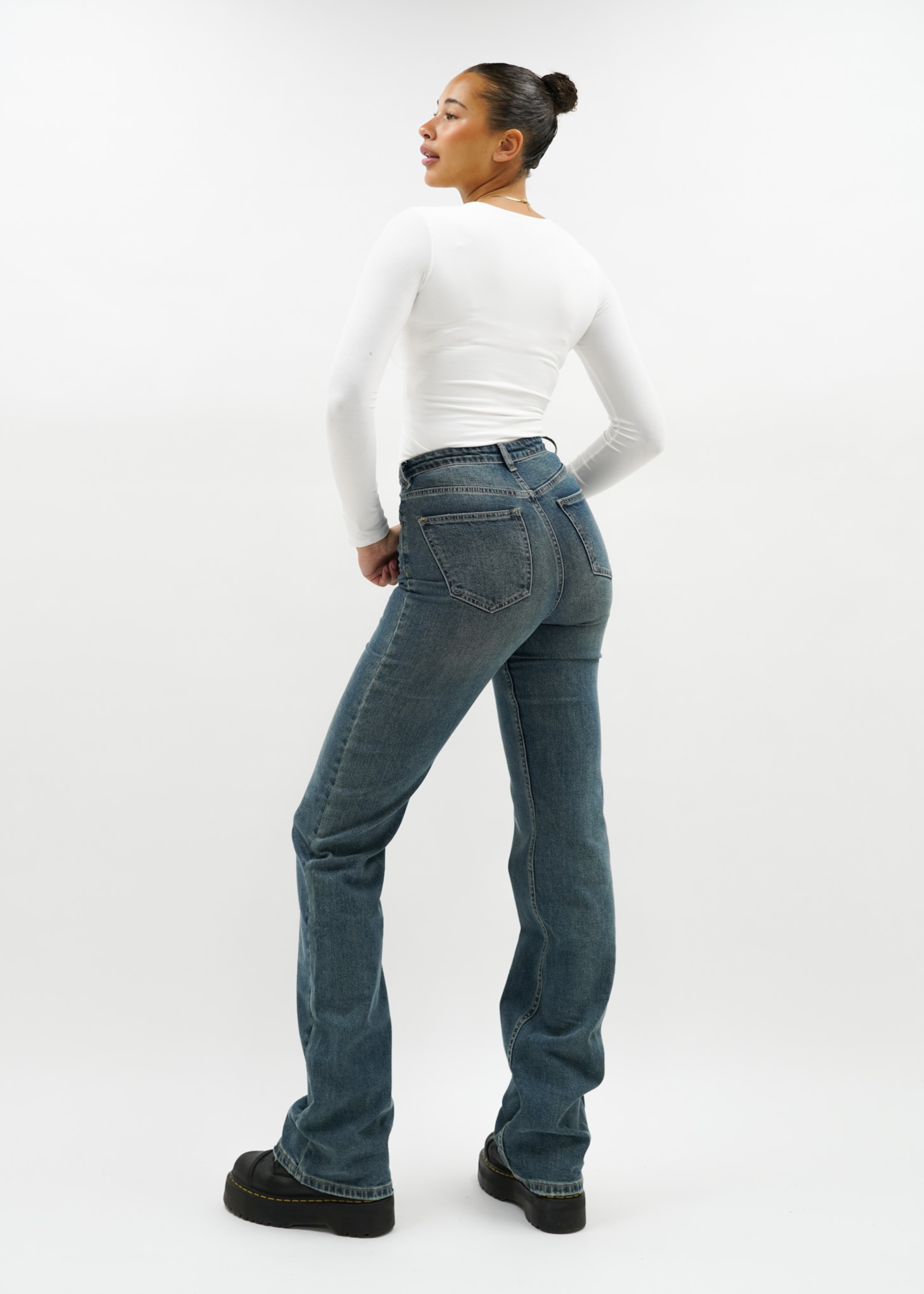 High waist wide leg jeans vintage blue (tall)