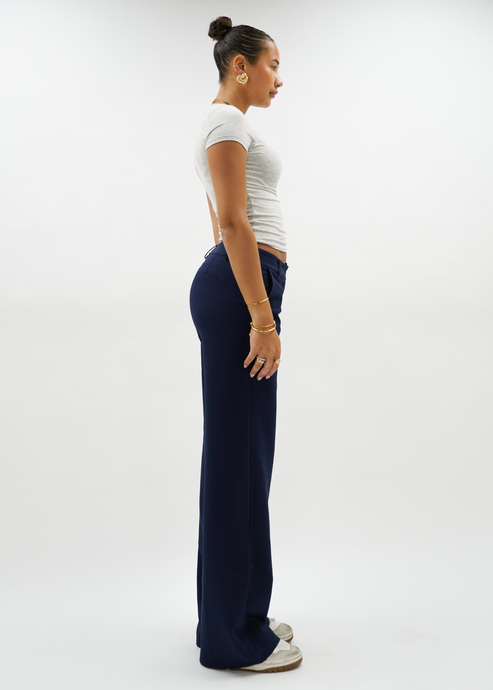 Low/mid waist pants casual night blue (tall)