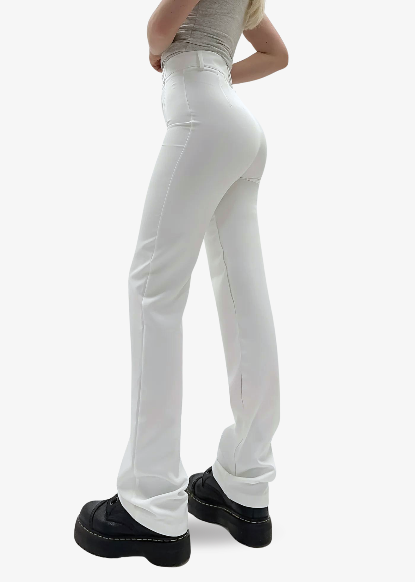 Pantalon droit classique blanc (REGULAR)
