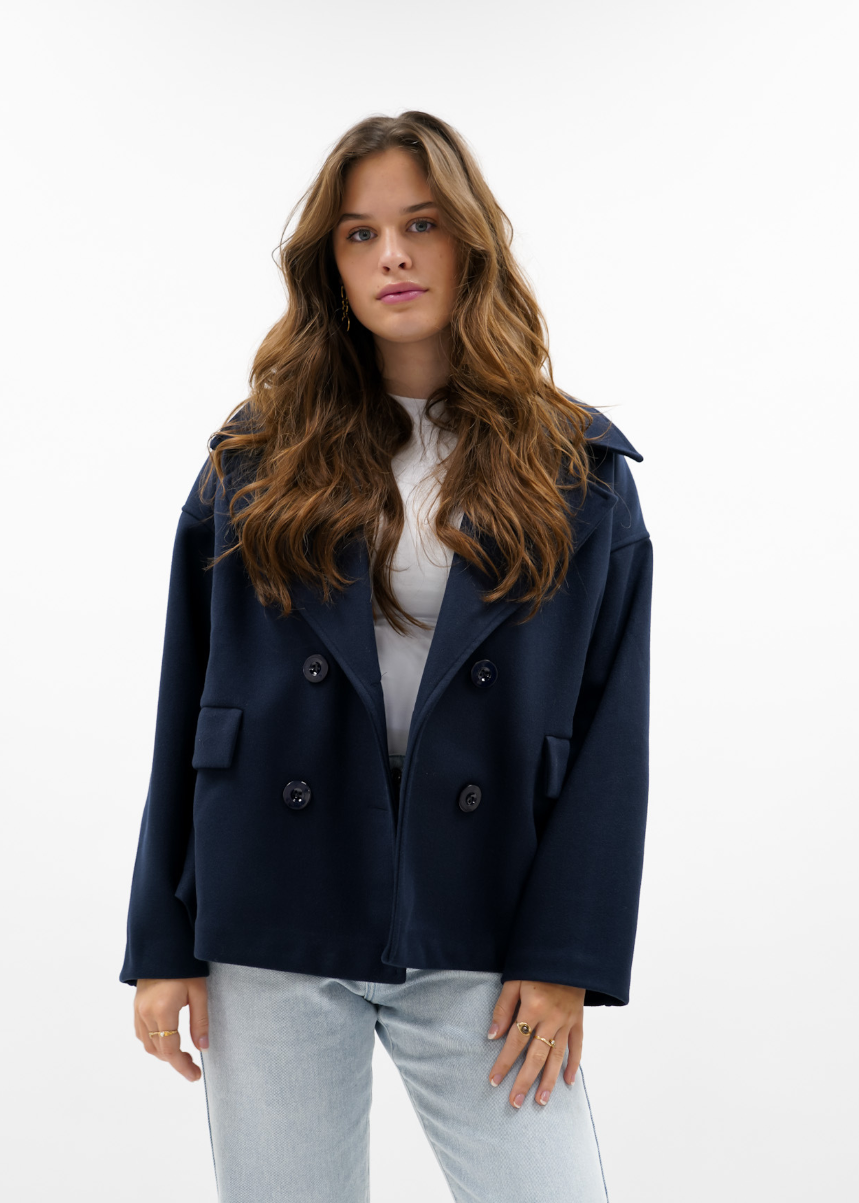 Premium - Manteau bleu nuit