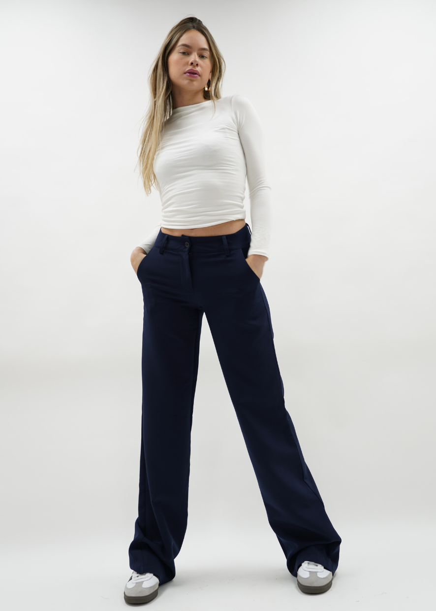 Low/mid waist pants casual night blue (regular)