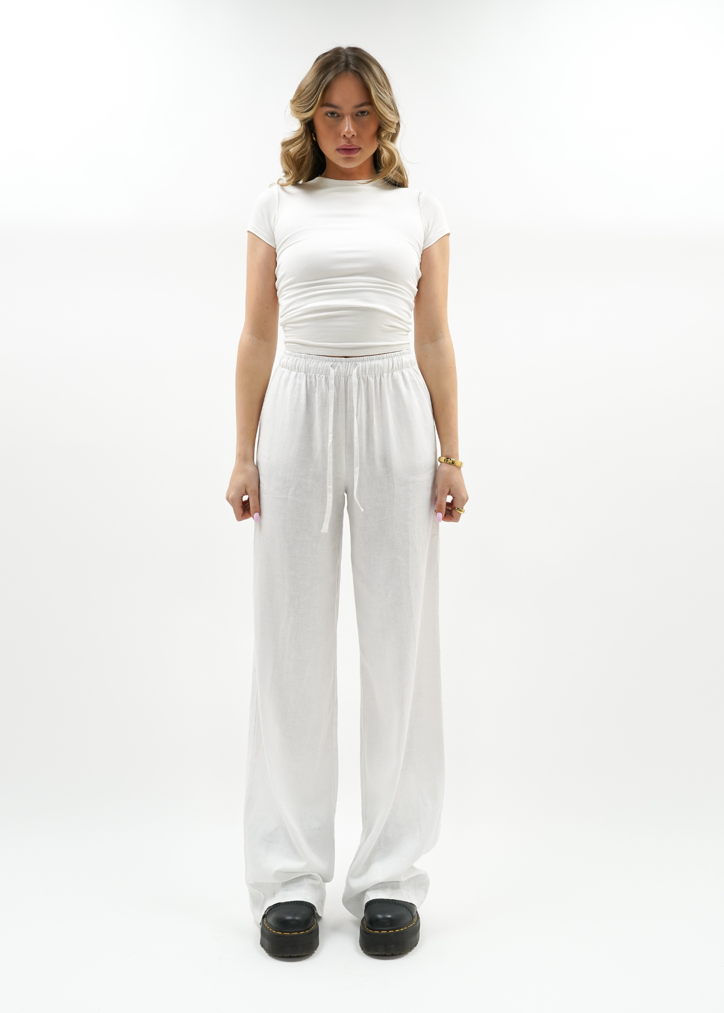 Linnen pants (tall) White