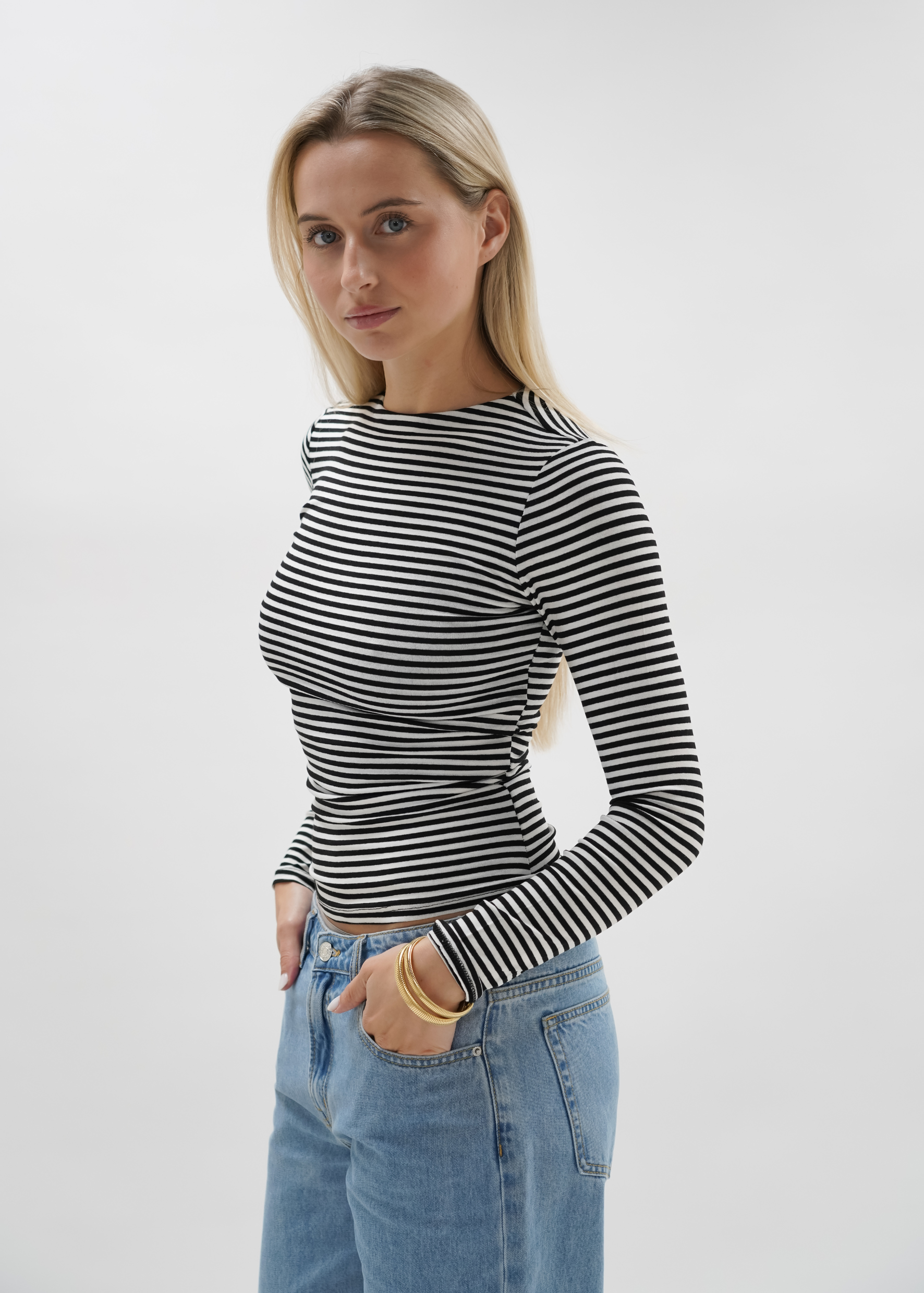 Haut à manches longues rayé