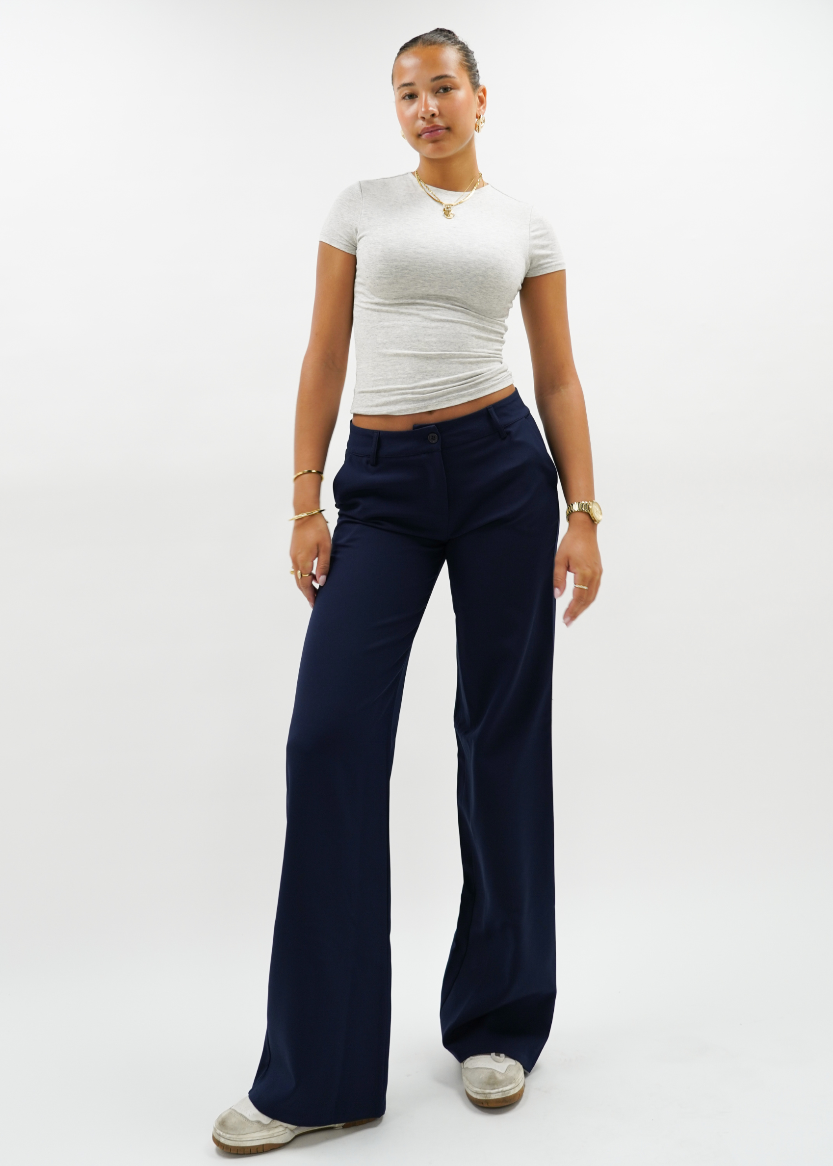 Low/mid waist pants casual night blue (tall)