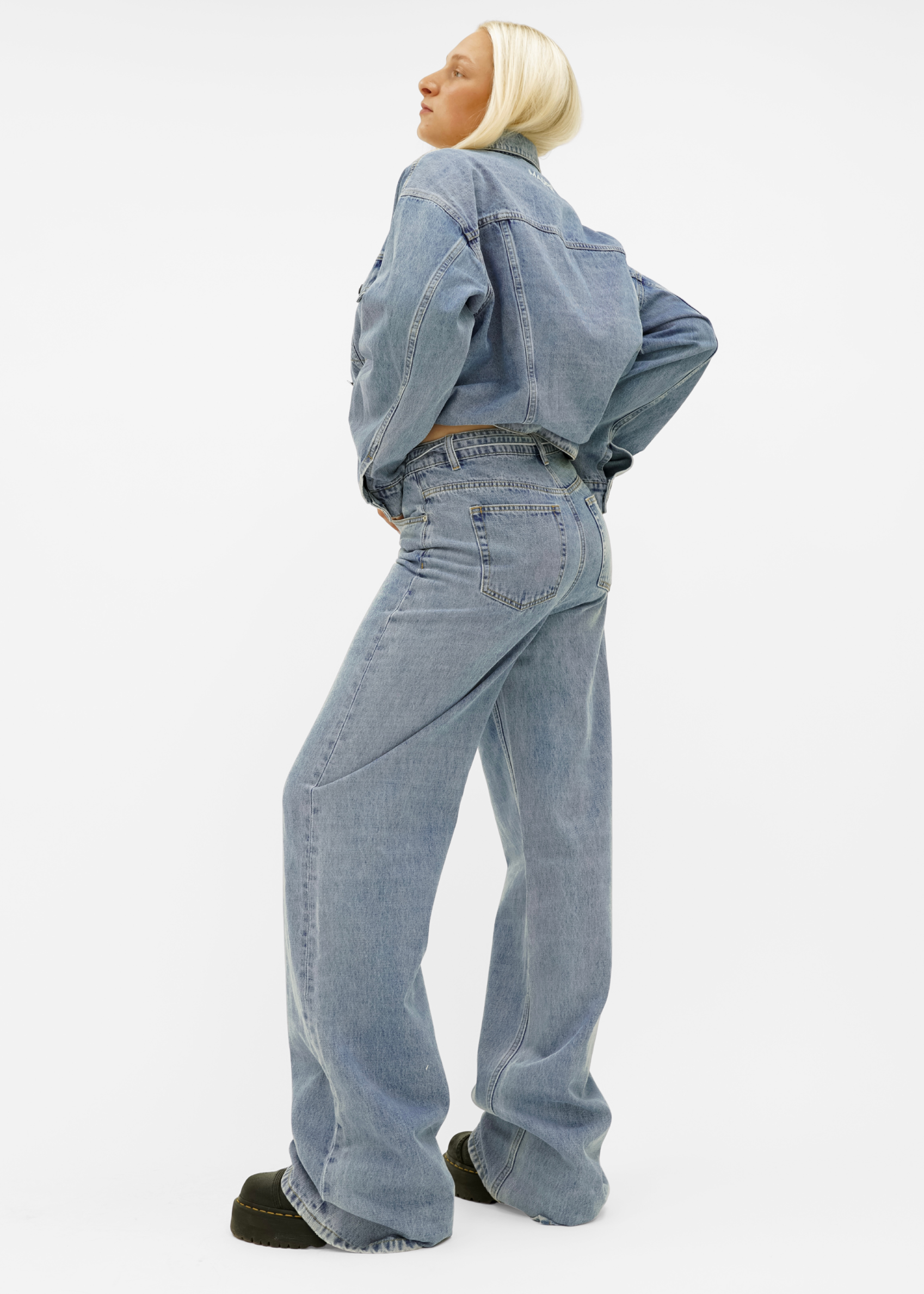 Oversized denim jacket classic blue (tall)