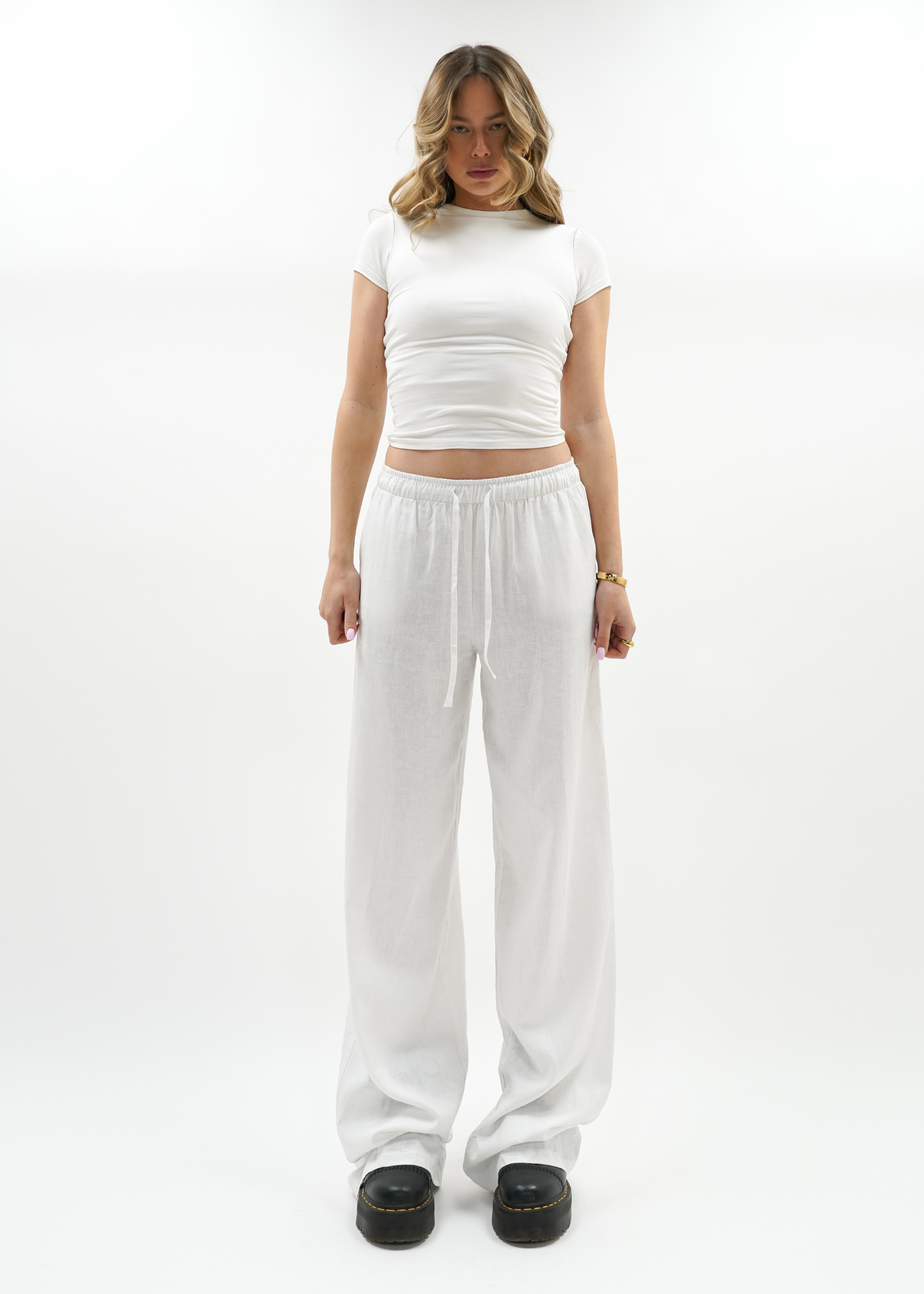 Linen pants (tall) white