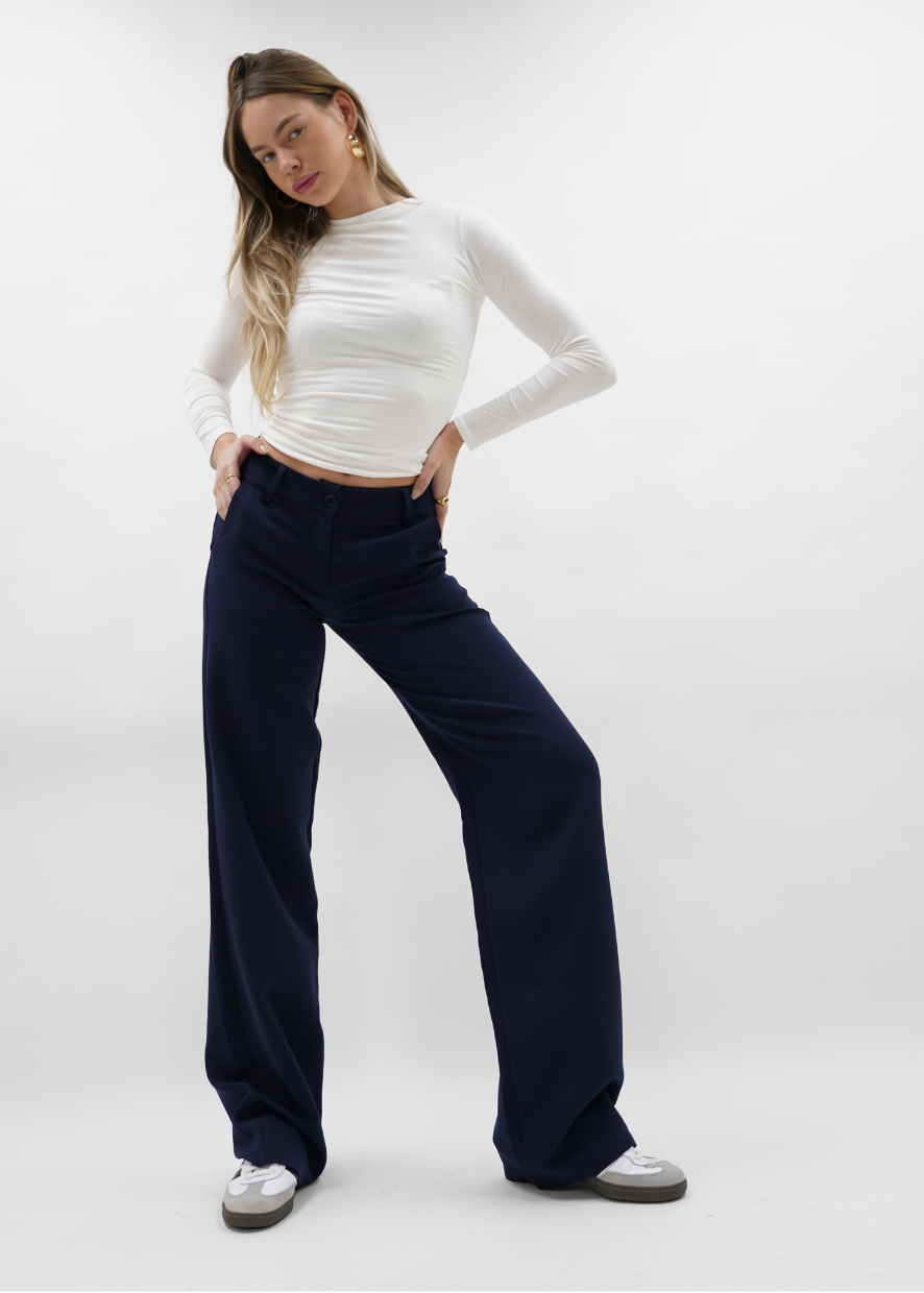 Low/mid waist pants casual night blue (regular)