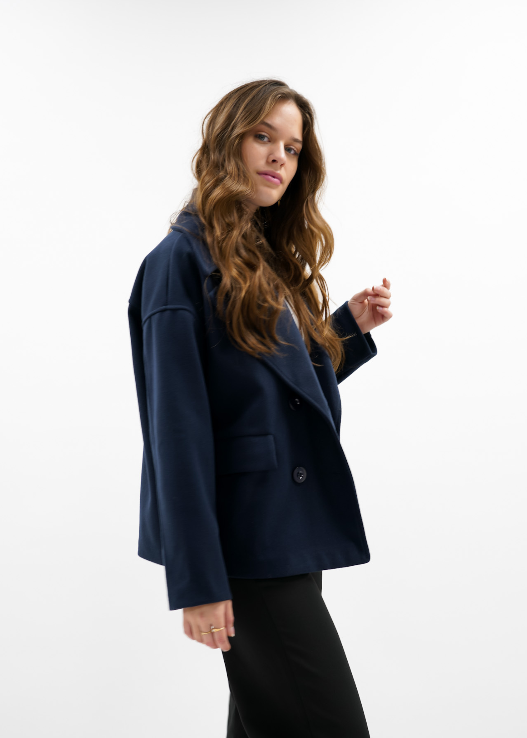Premium - Manteau bleu nuit