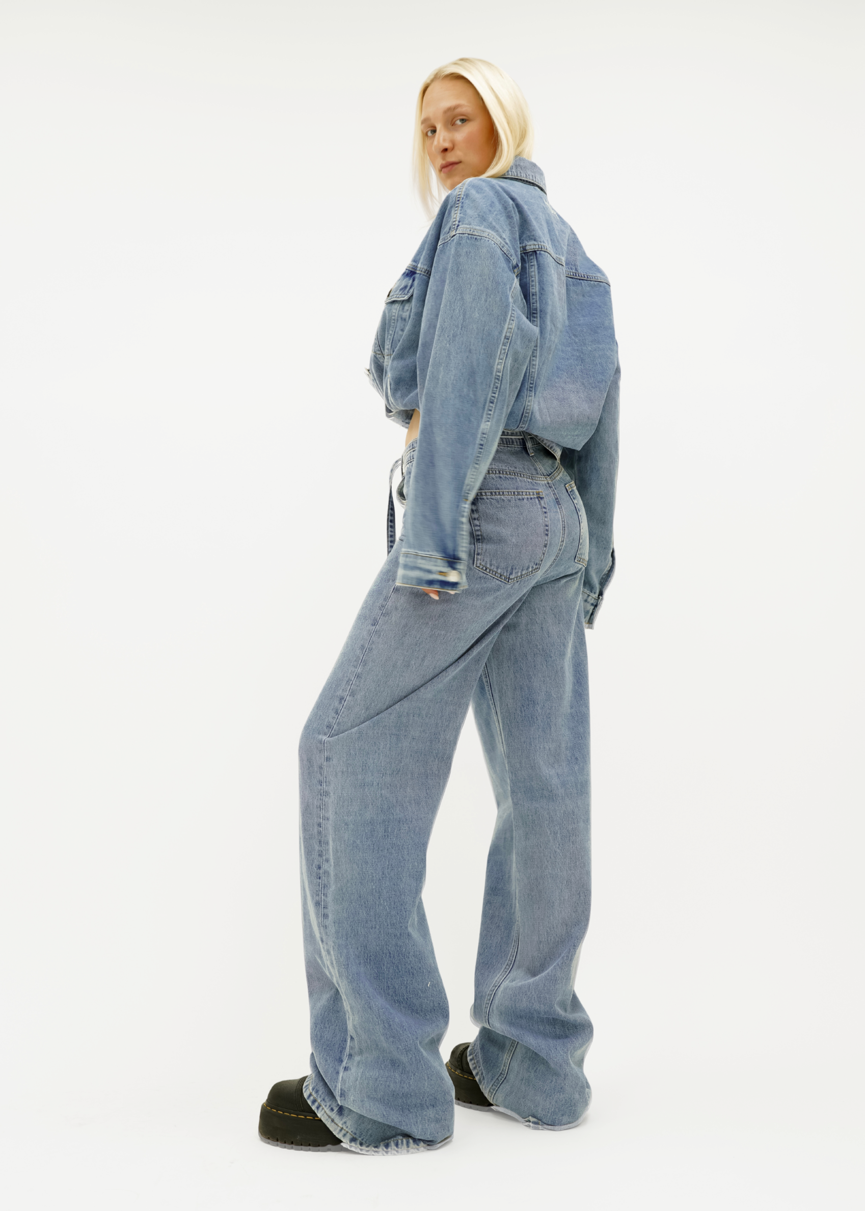 Oversized denim jacket classic blue (tall)