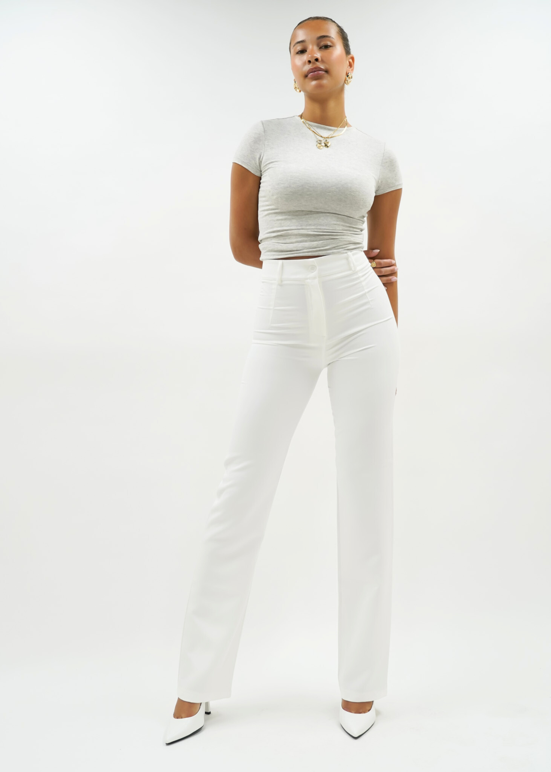Straight leg pants classic white (tall)
