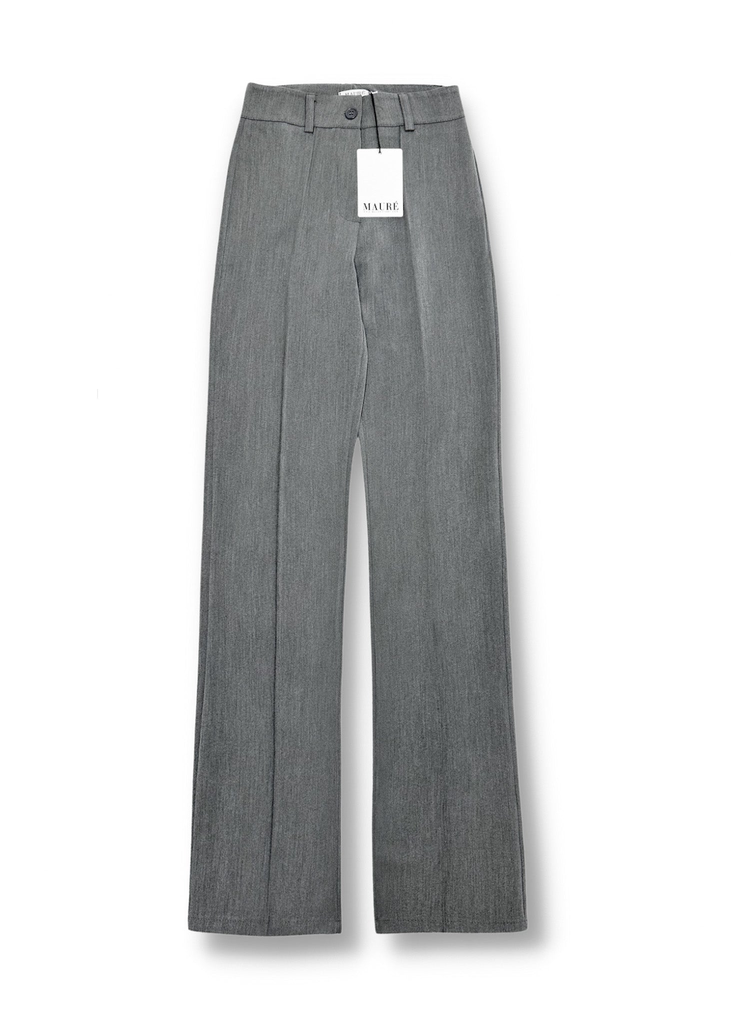 Straight leg pants with pressfold light washed grey (TALL)