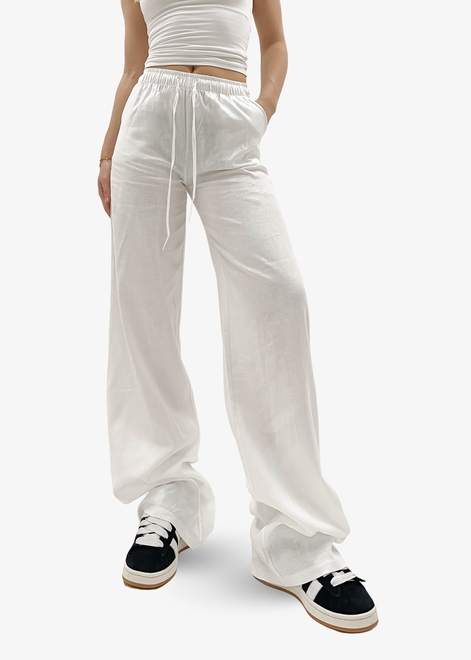 Linnen pants (tall) White