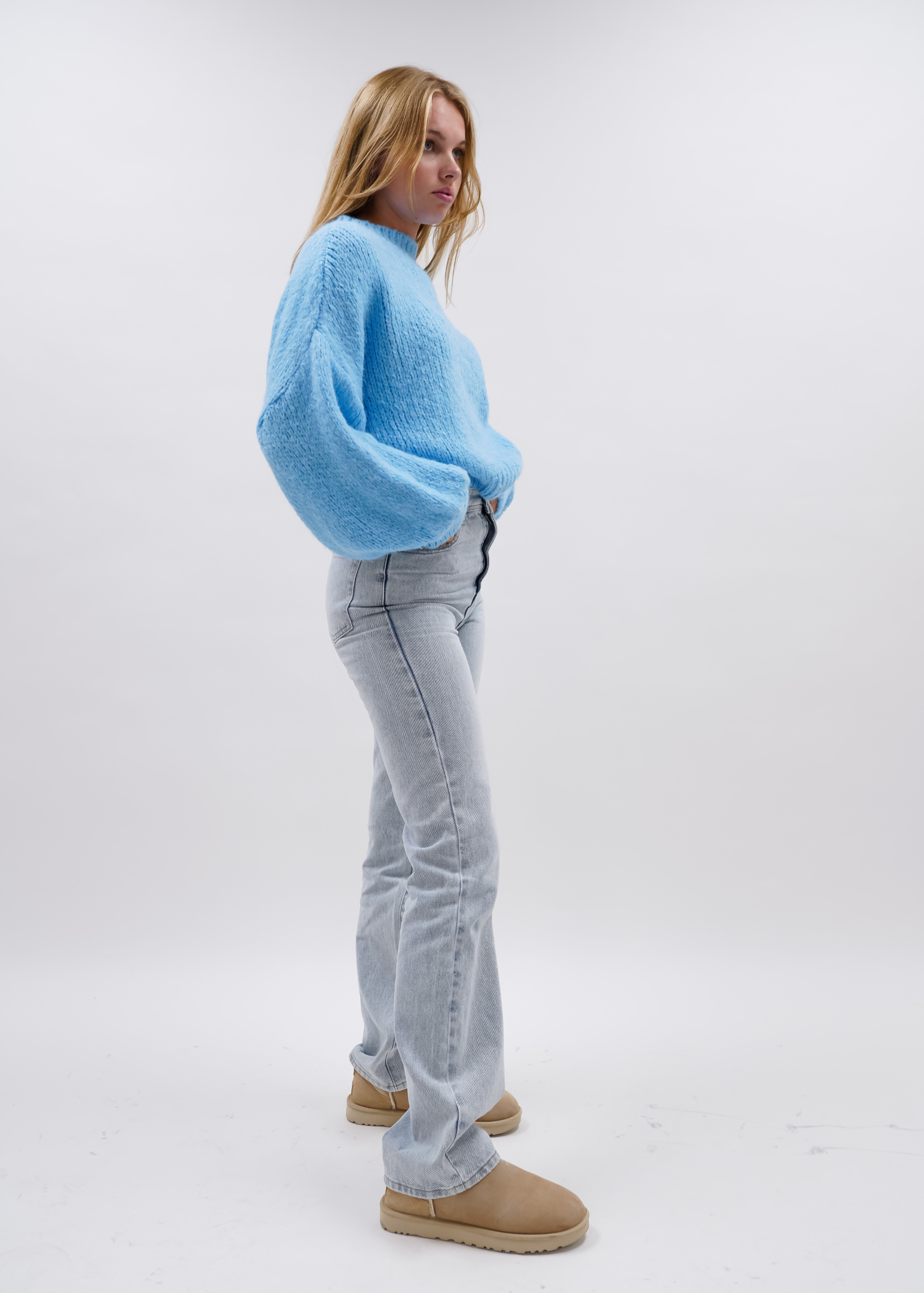 Strickpullover babyblau