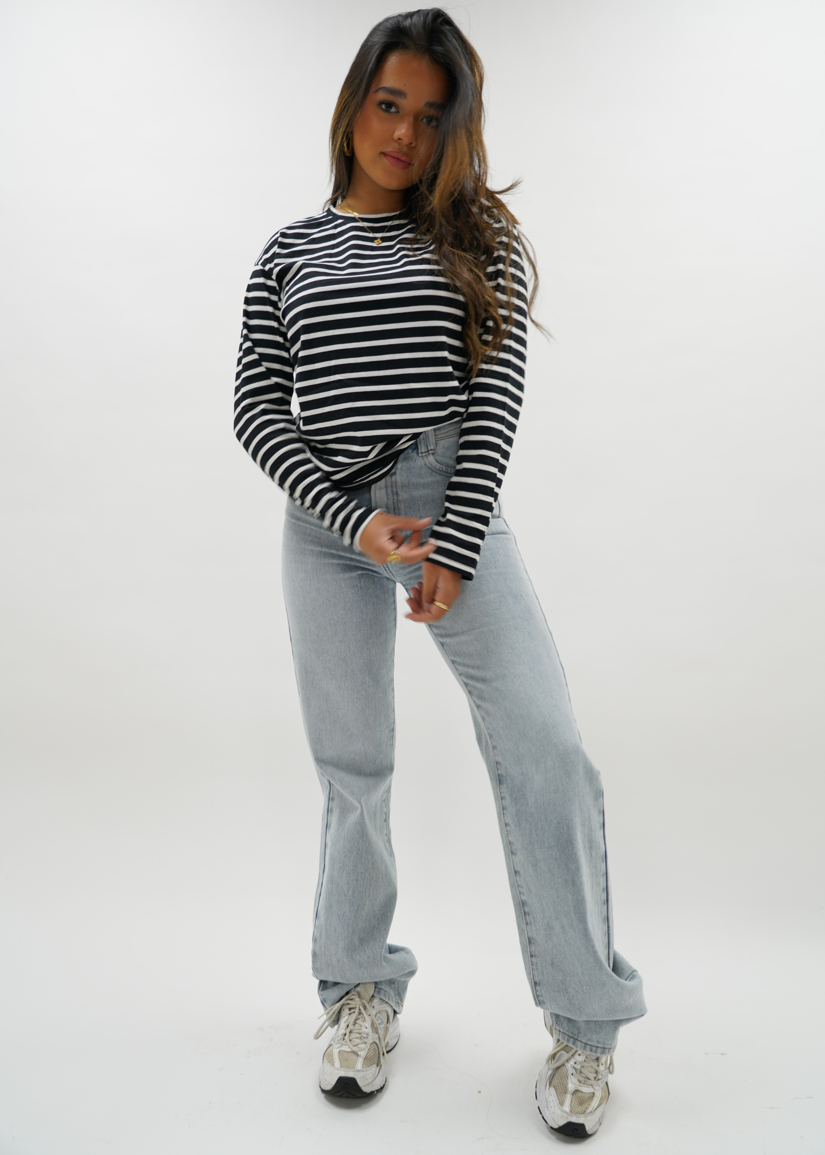 Long sleeve T-shirt black/white