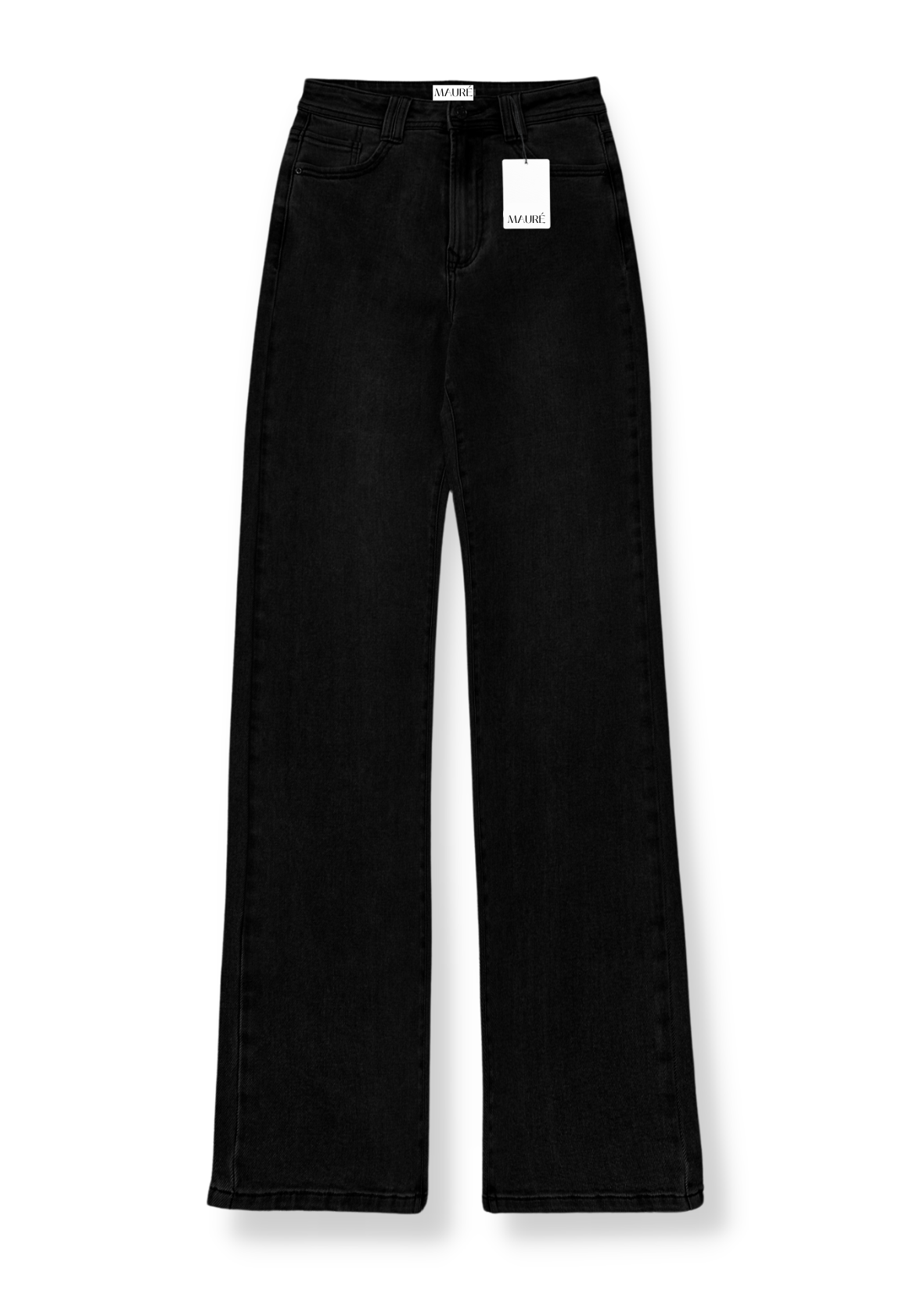 Stretch high waist straight leg jeans black (tall)