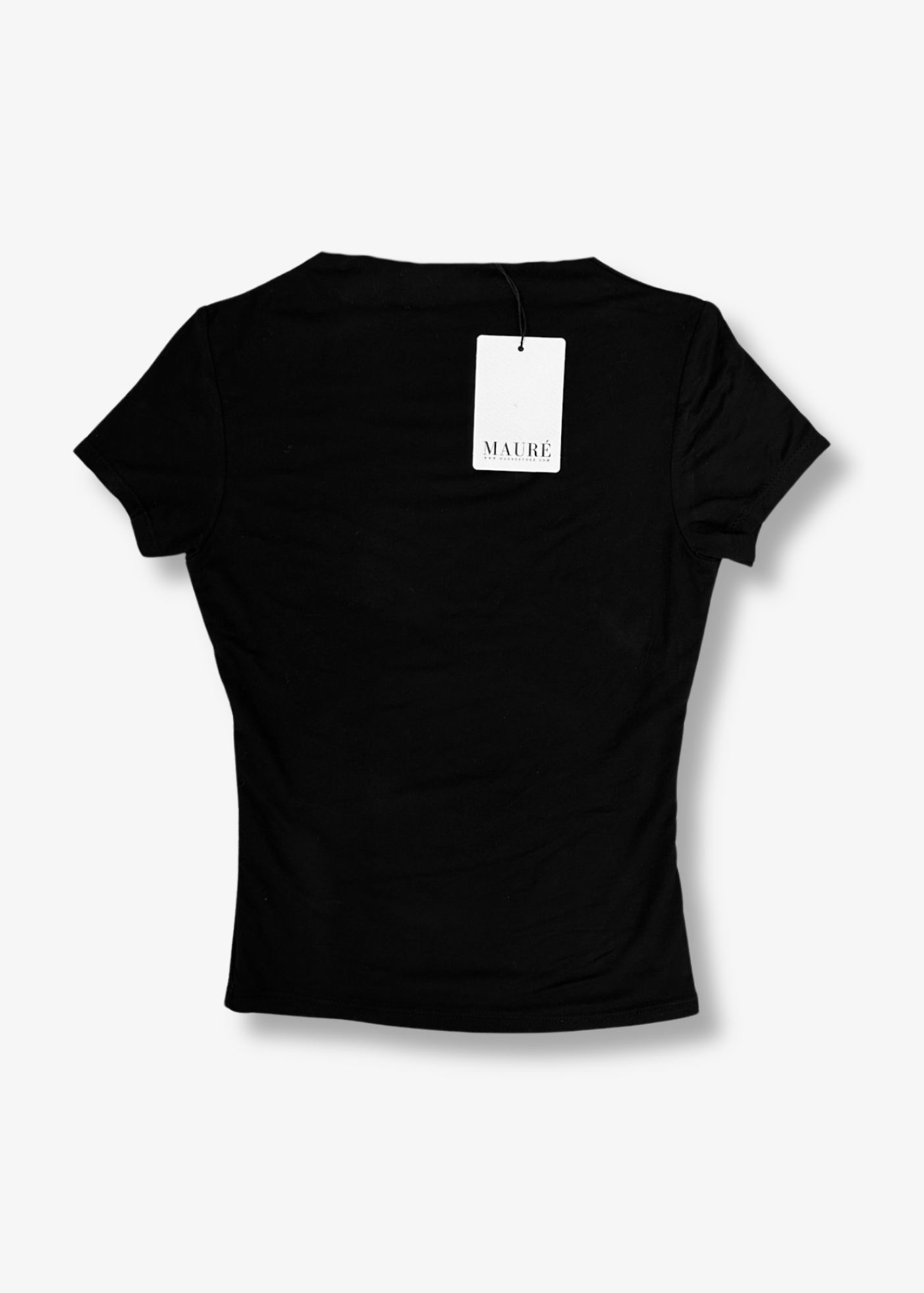 Short sleeve top long black (tall)
