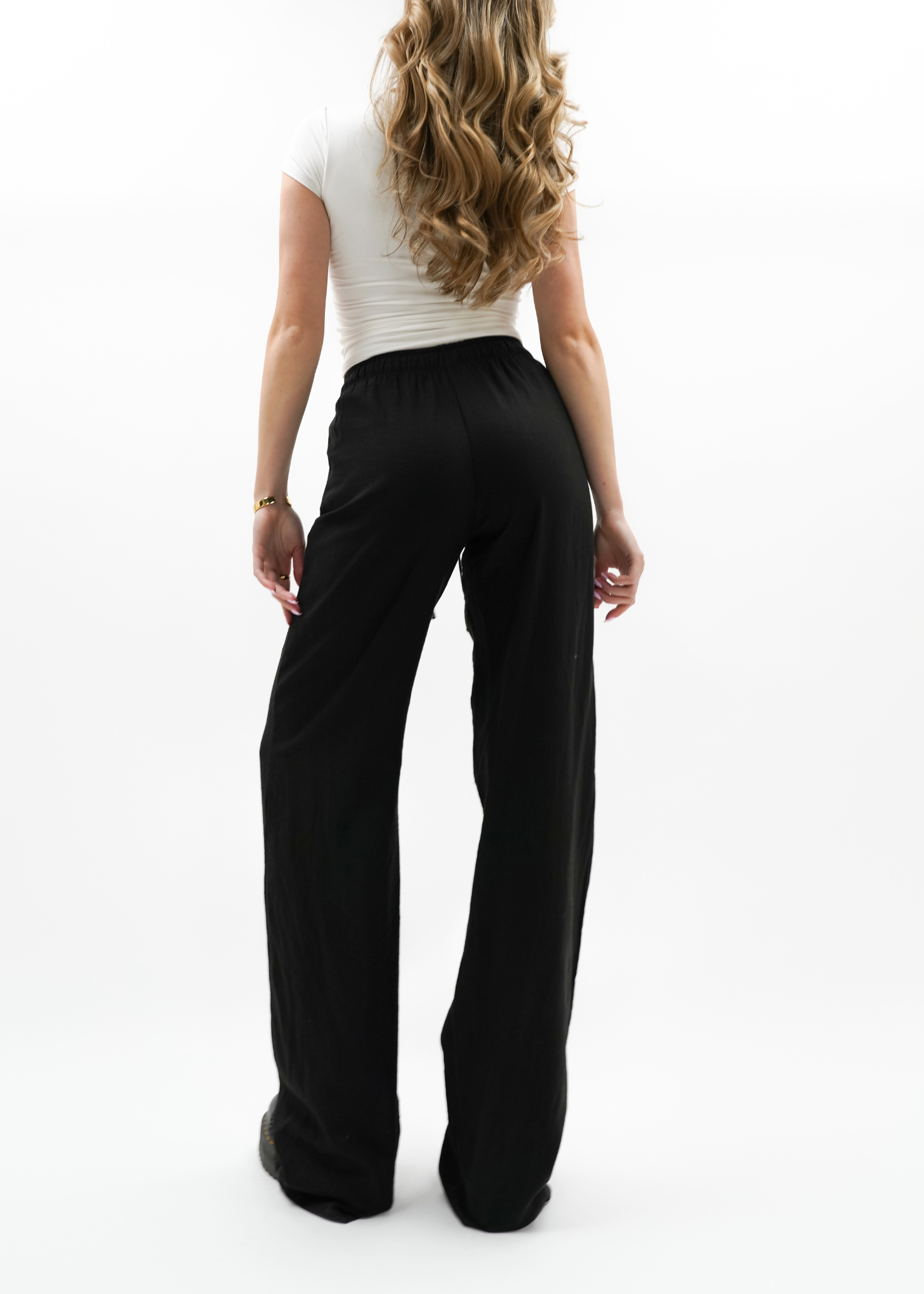 Linnen pants (tall) black