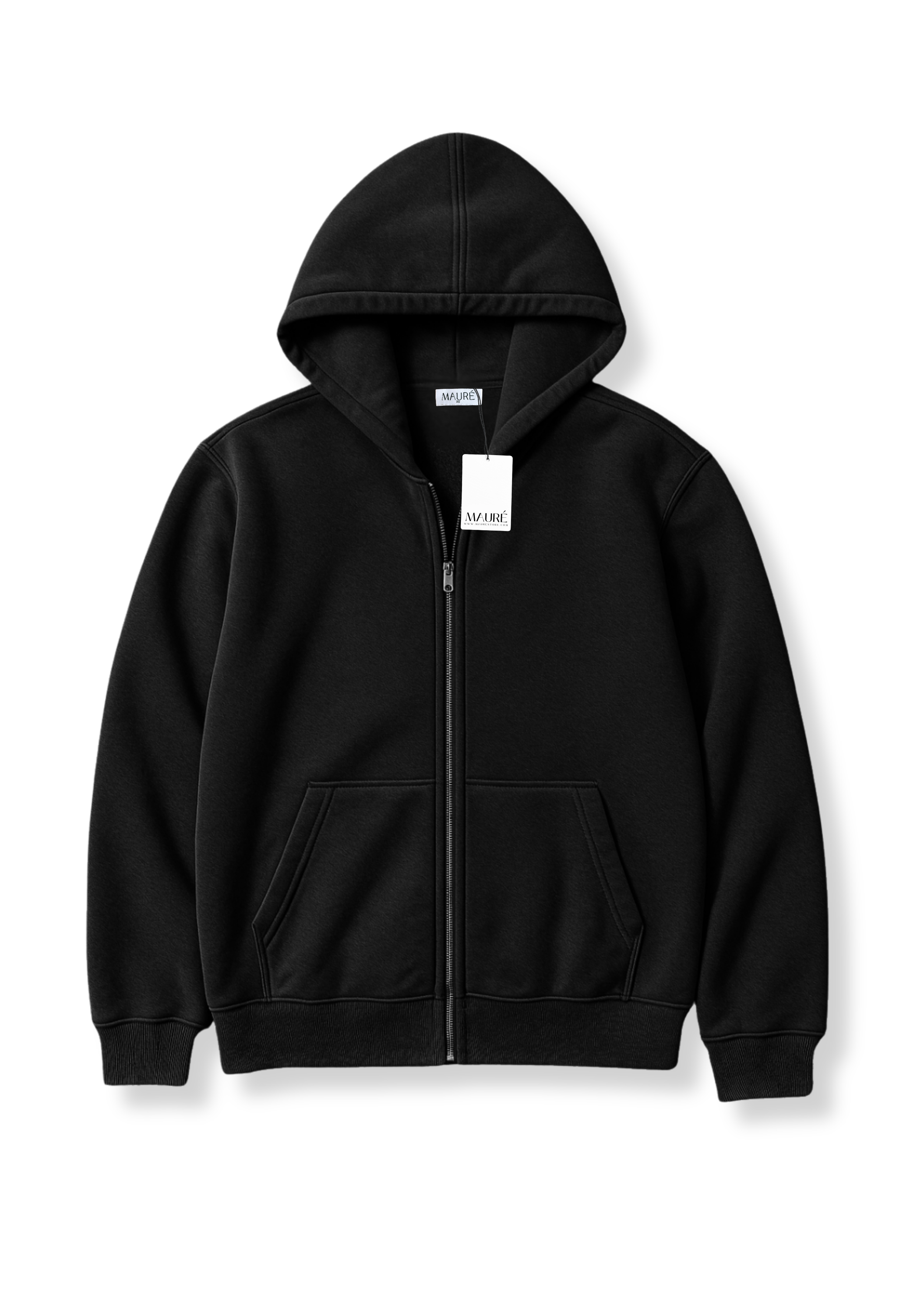 Basic zip hoodie black (tall)