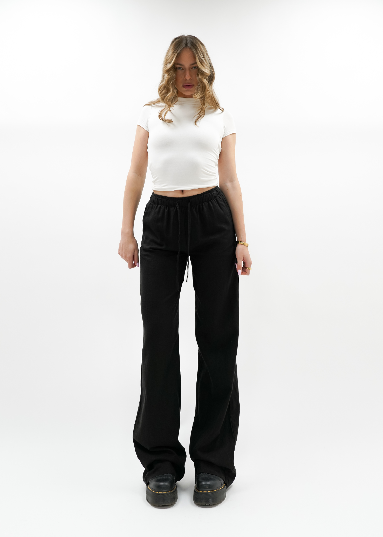 Linnen pants (tall) black