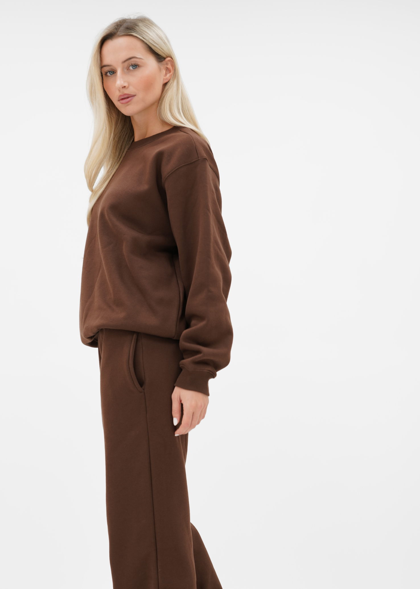 Basic sweater chocolate brown (tall)