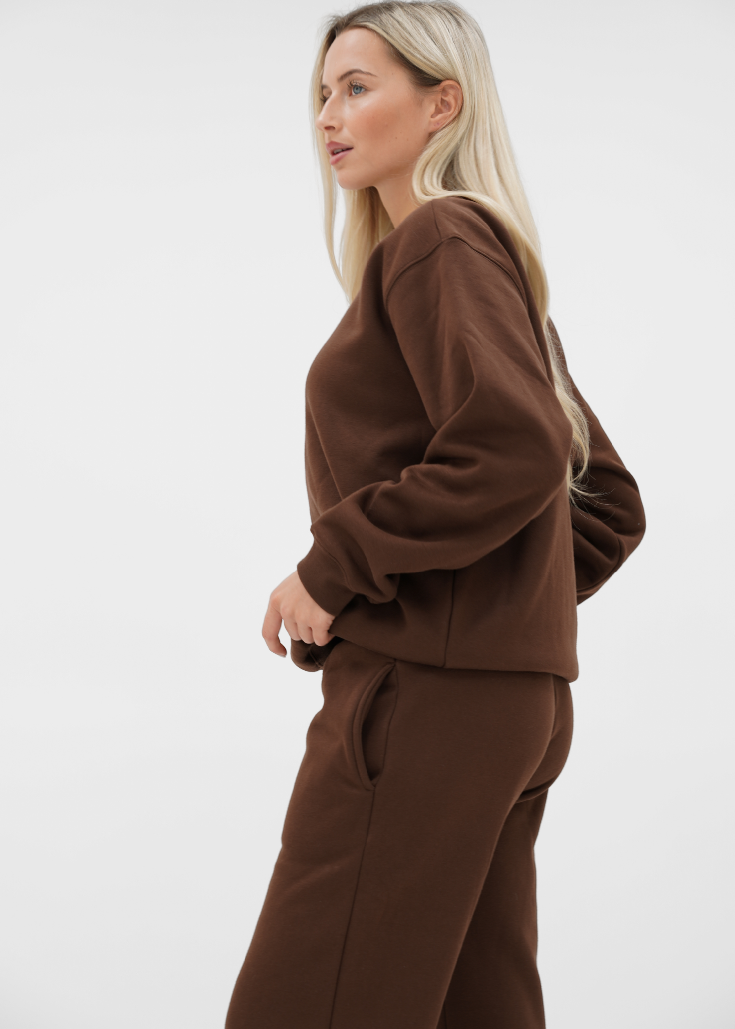 Basic sweater chocolate brown (tall)