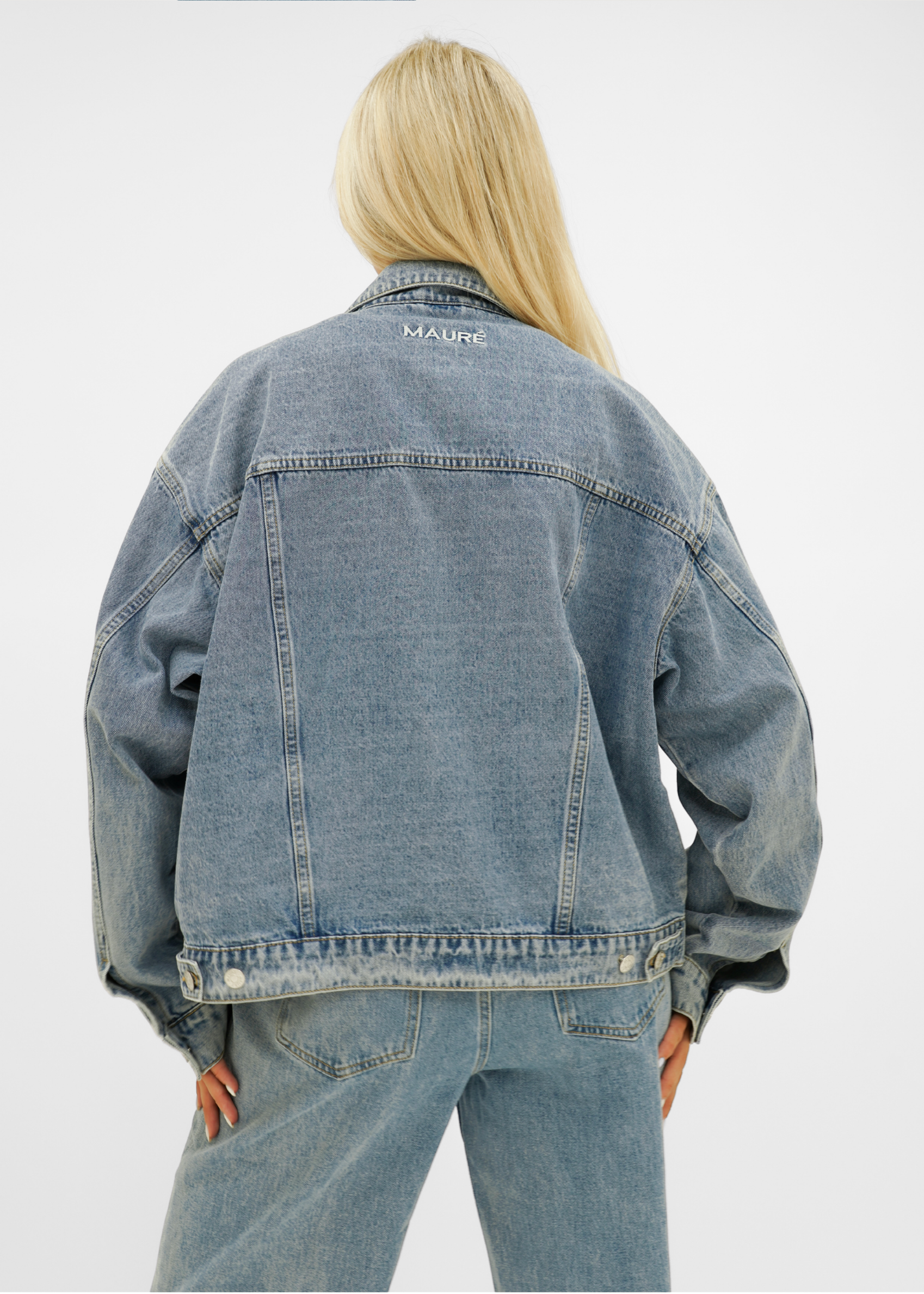 Oversized denim jacket classic blue (tall)