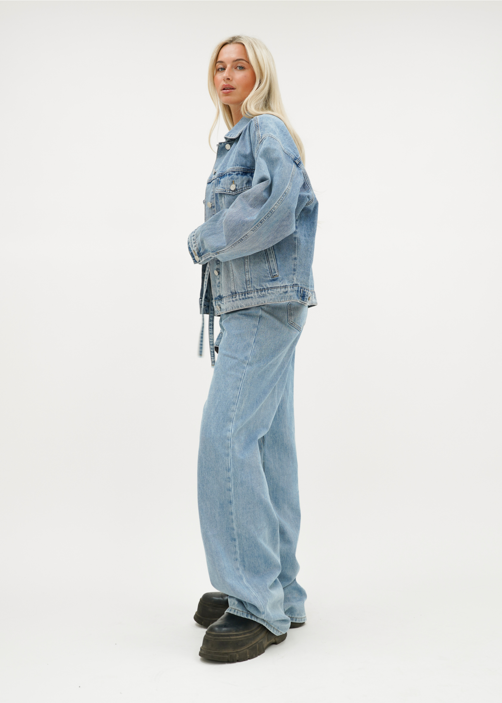 Oversized denim jacket classic blue (tall)
