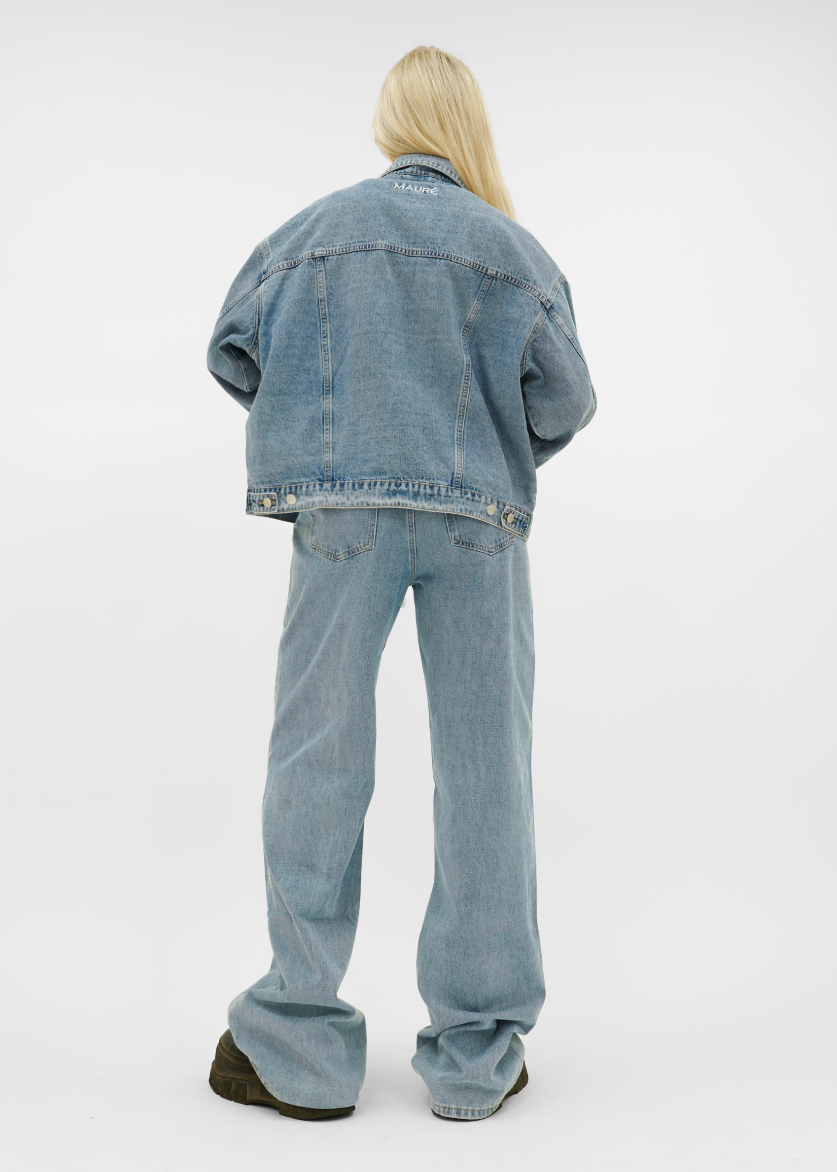 Oversized denim jacket classic blue (tall)