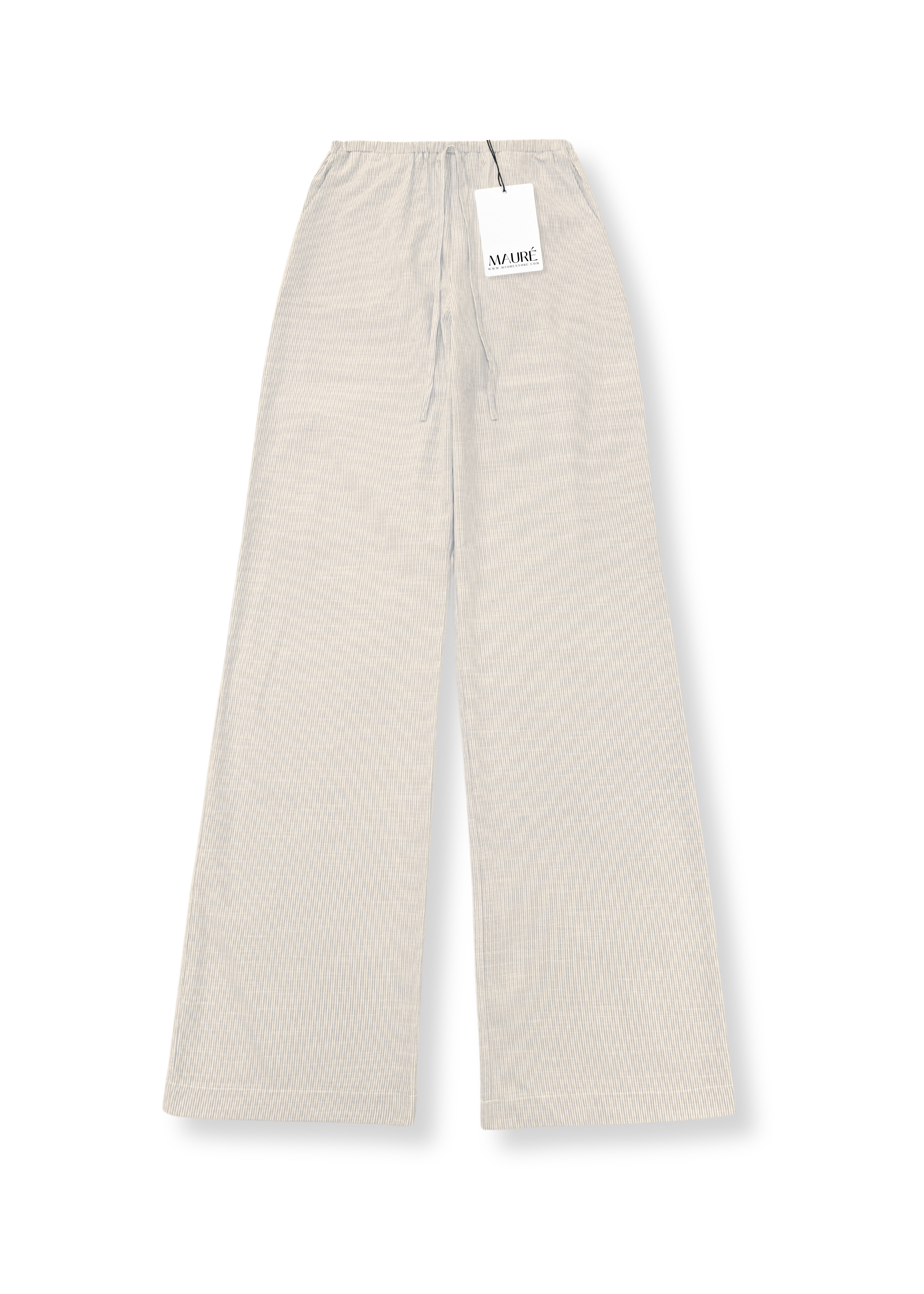 Striped pants (tall) crème