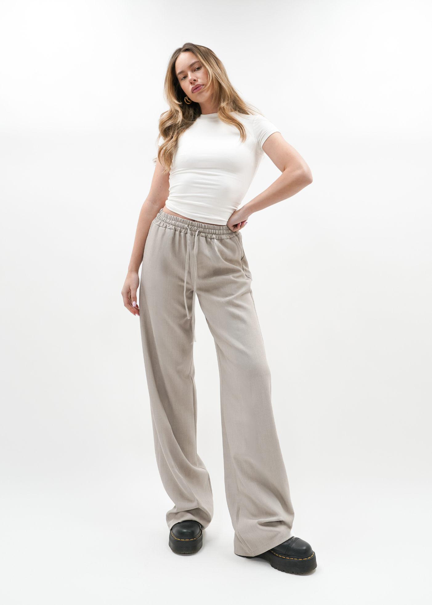 Flowy pants classic (tall) taupe