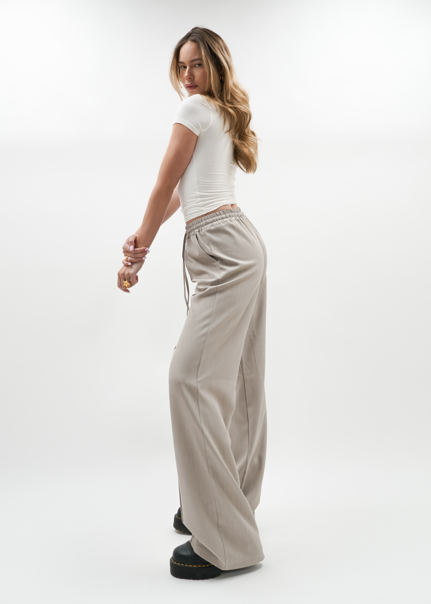 Flowy pants classic (tall) taupe