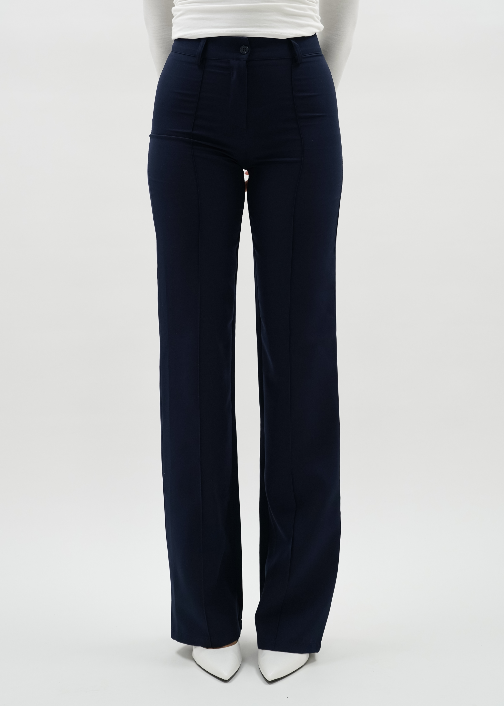 Straight leg pants mit pressfold night blue (tall)