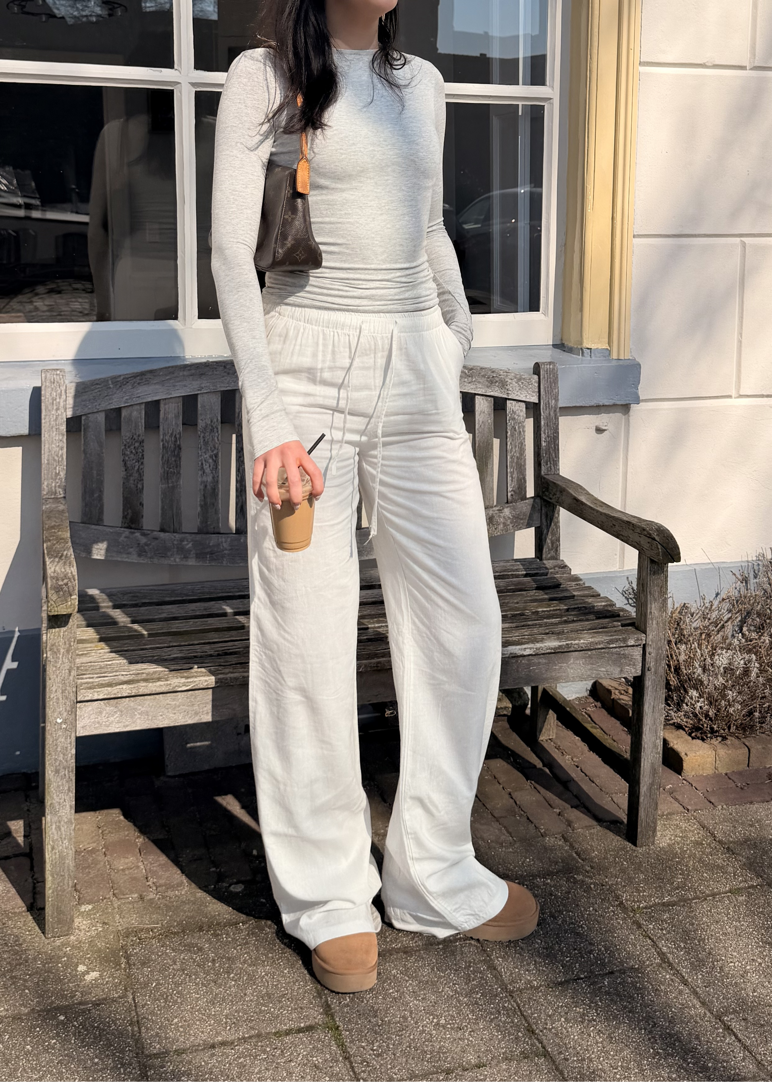 Linen pants (tall) white