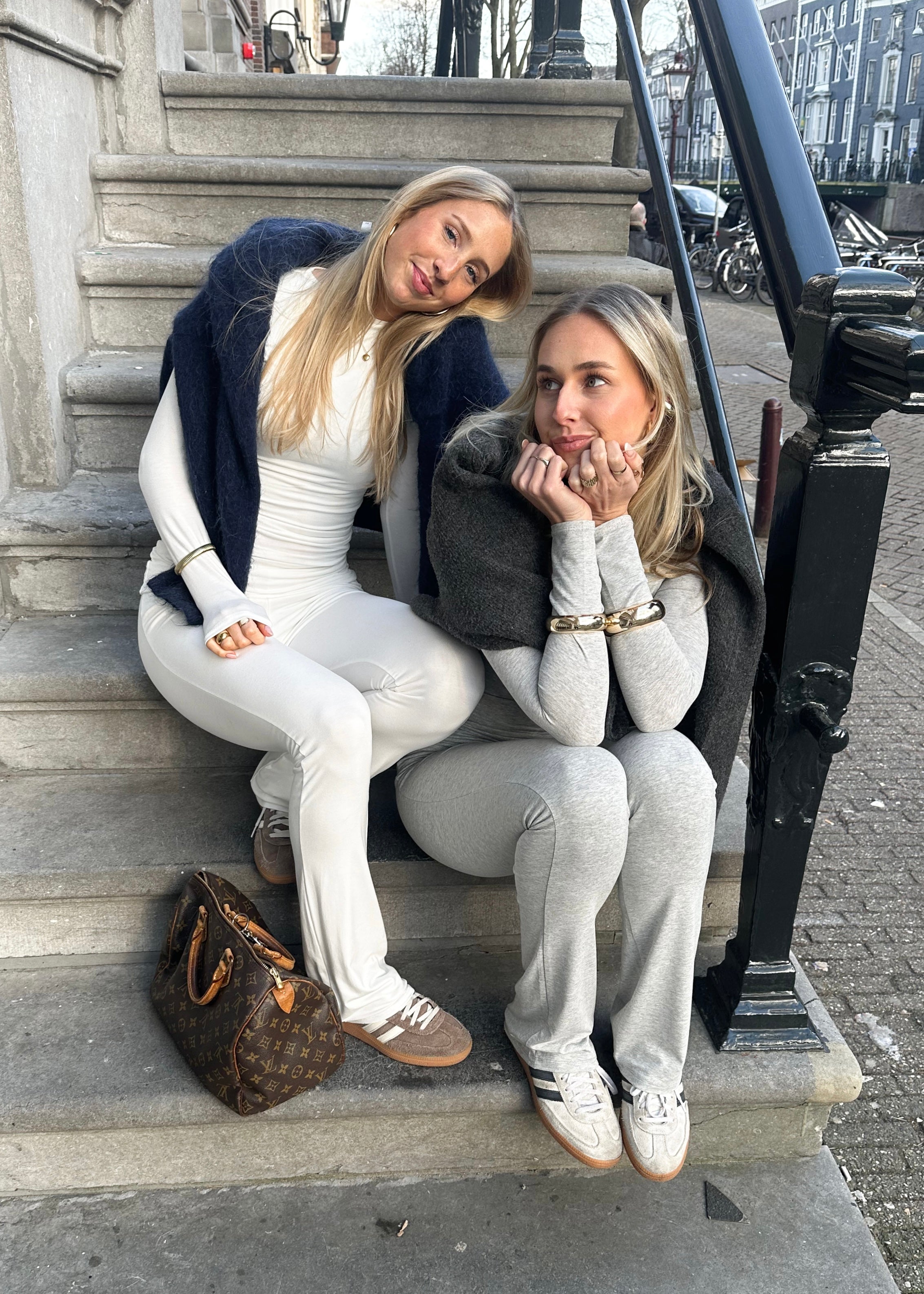 Long sleeve top long extra light grey melange (tall)