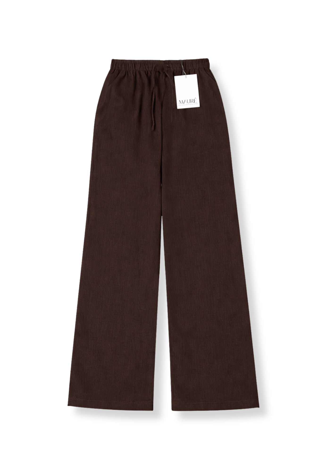 Low waist linnen pants (tall) brown