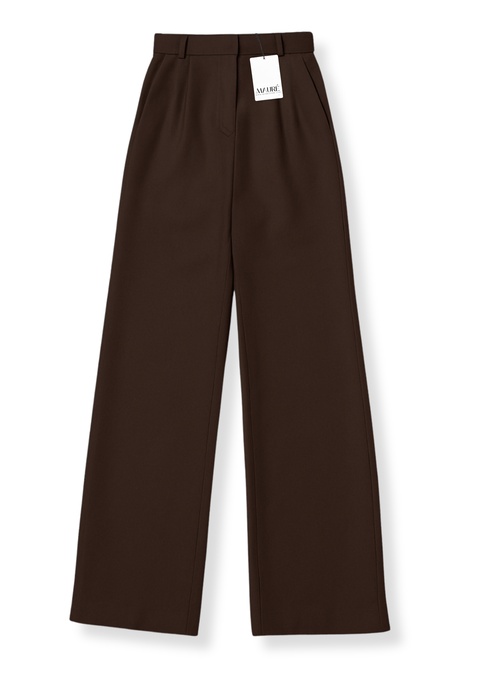 Low/mid waist wide leg pants casual chocolate brown (tall)