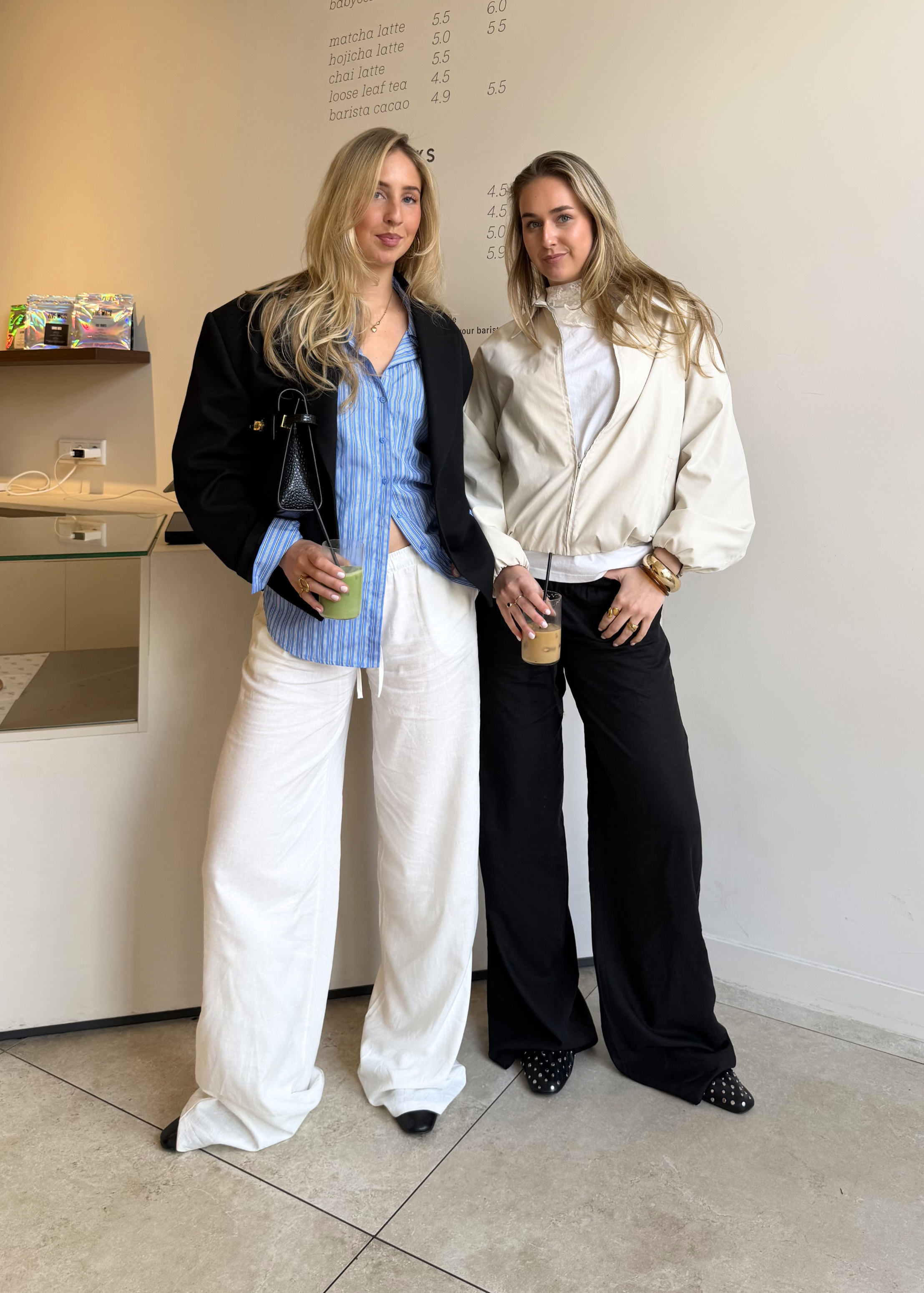 Low waist linnen pants (tall) black