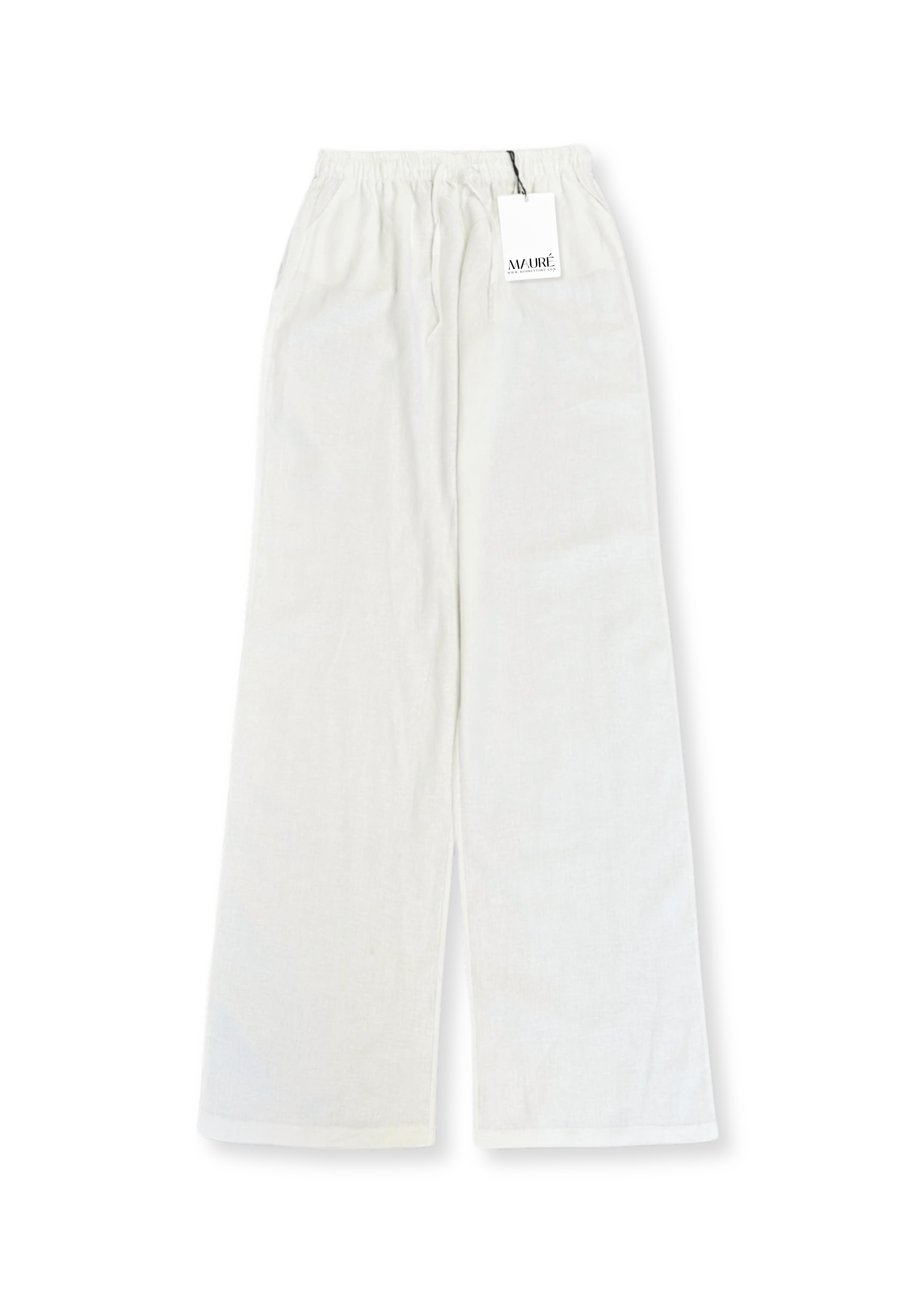 Low waist linnen pants (tall) white