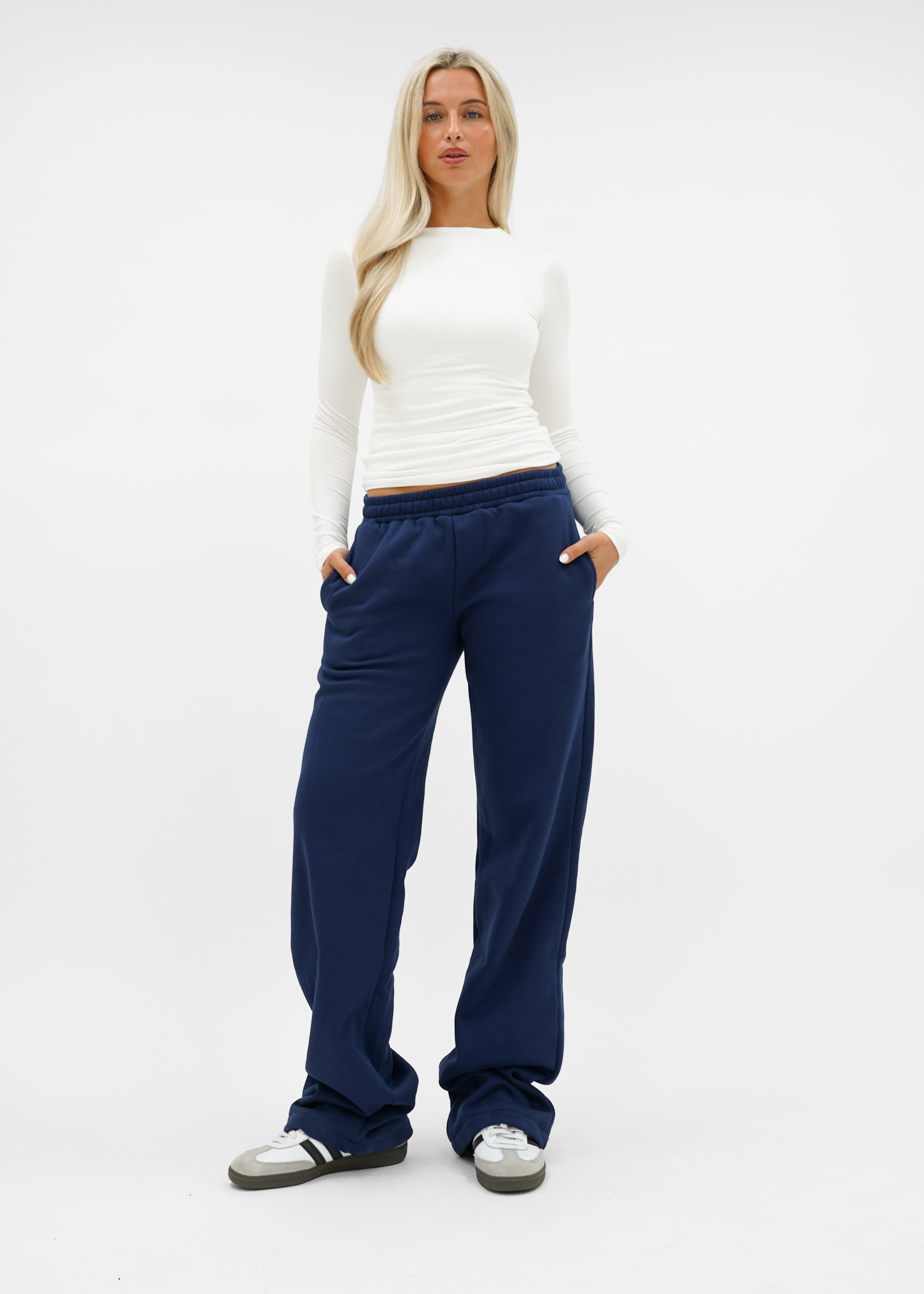 Low/mid waist jogger pants night blue (tall)