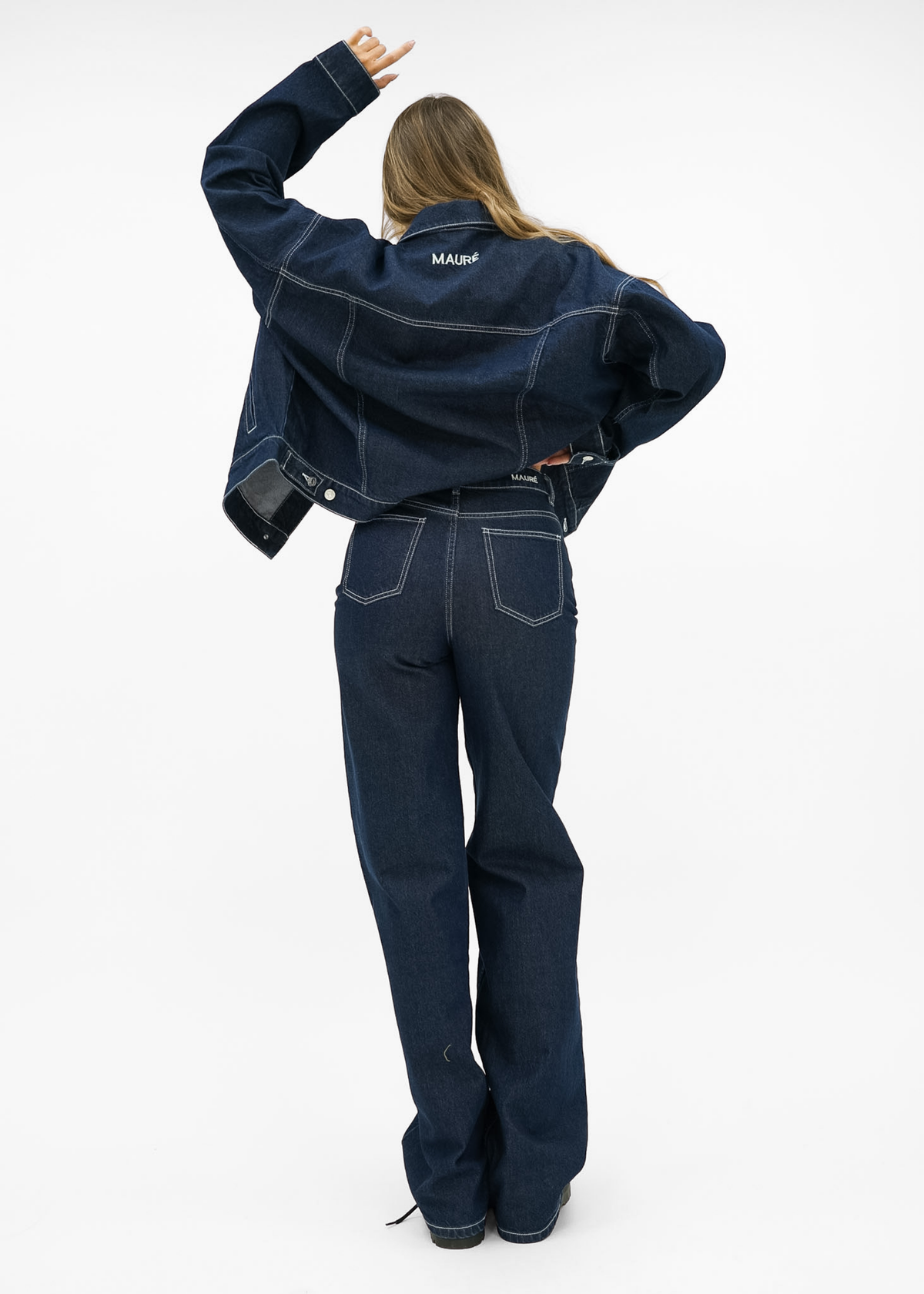 Oversized denim jacket dark denim (tall)