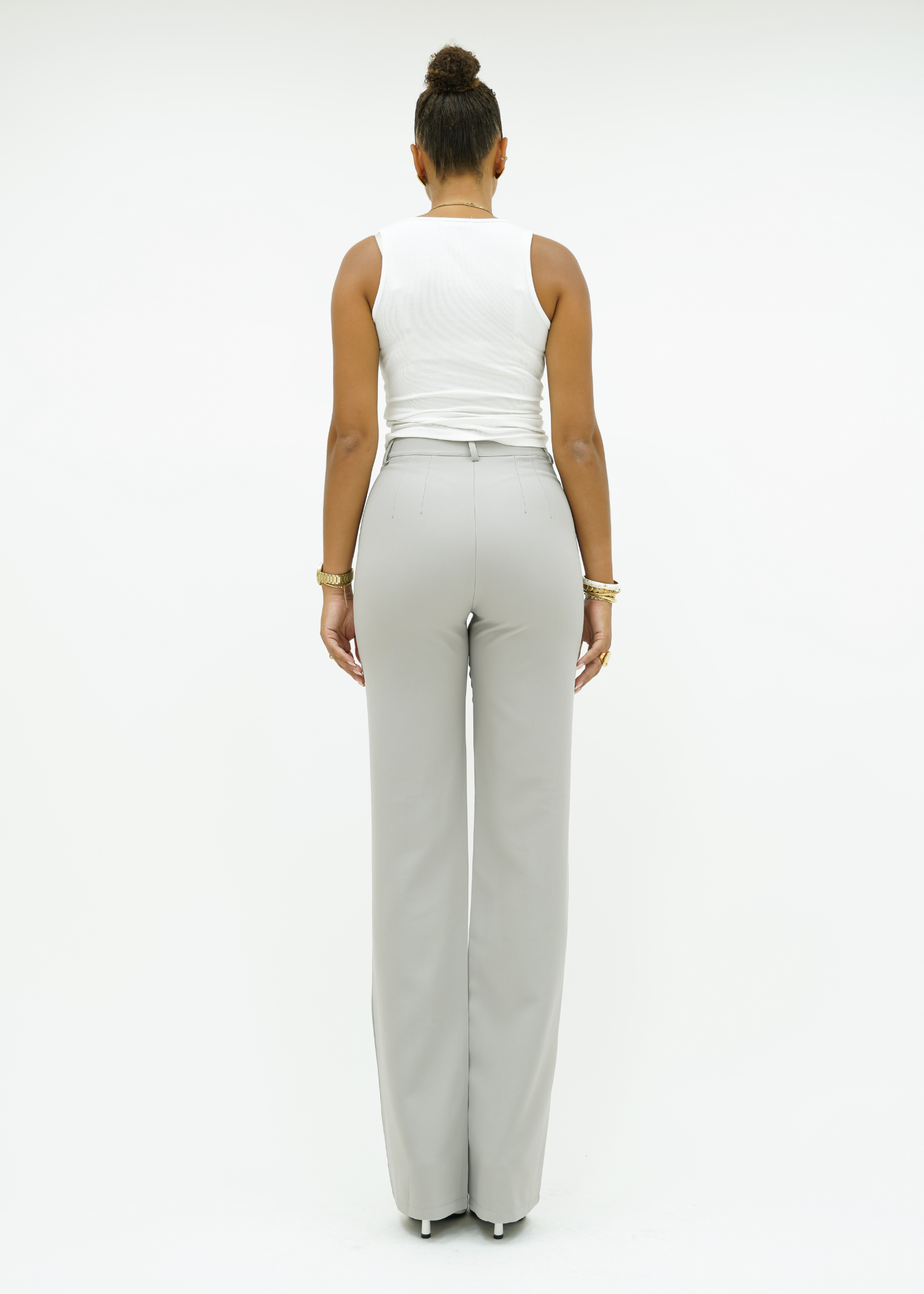 Straight leg pants classic creamy grey (TALL)