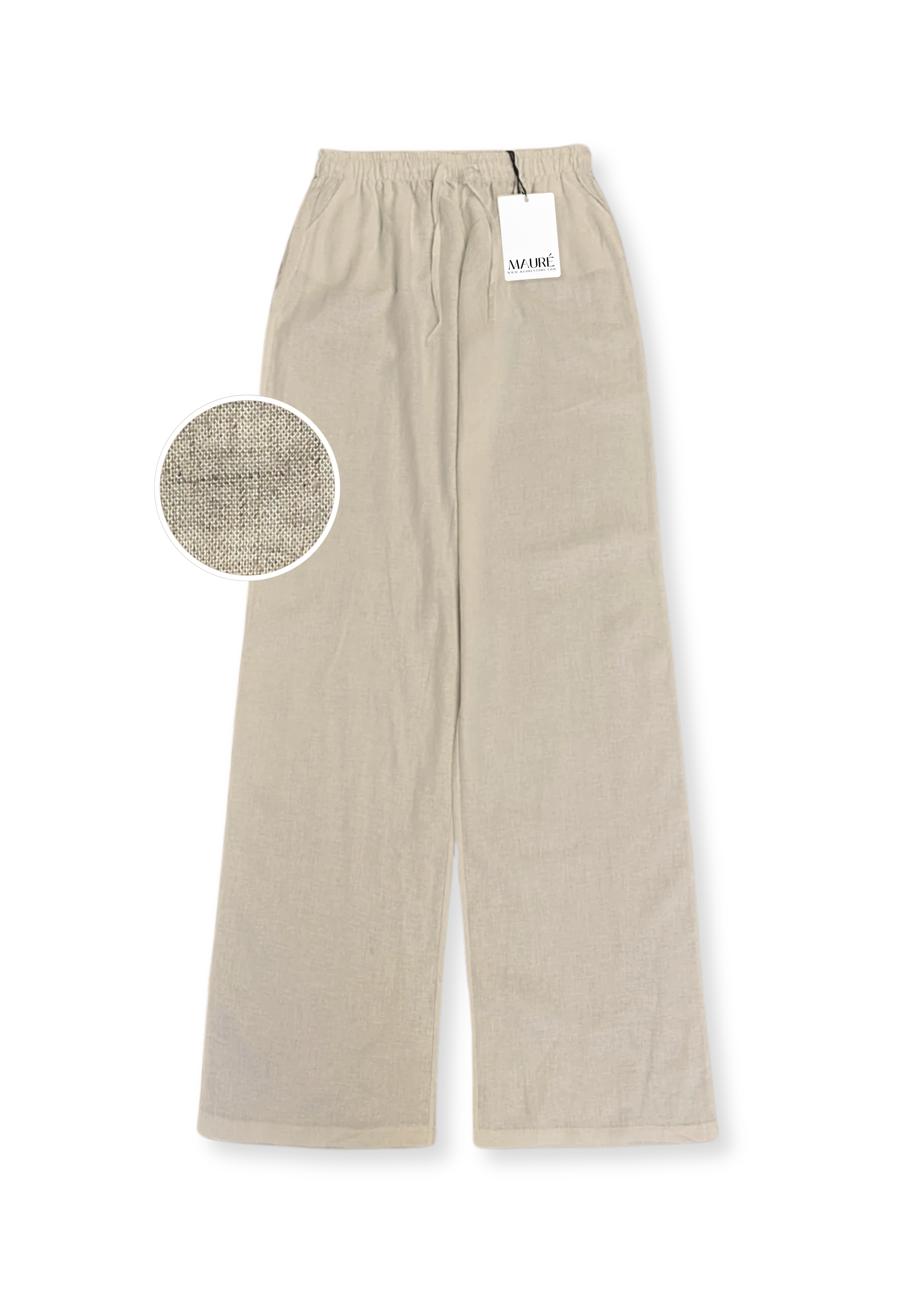 Linnen pants (tall) sand melange