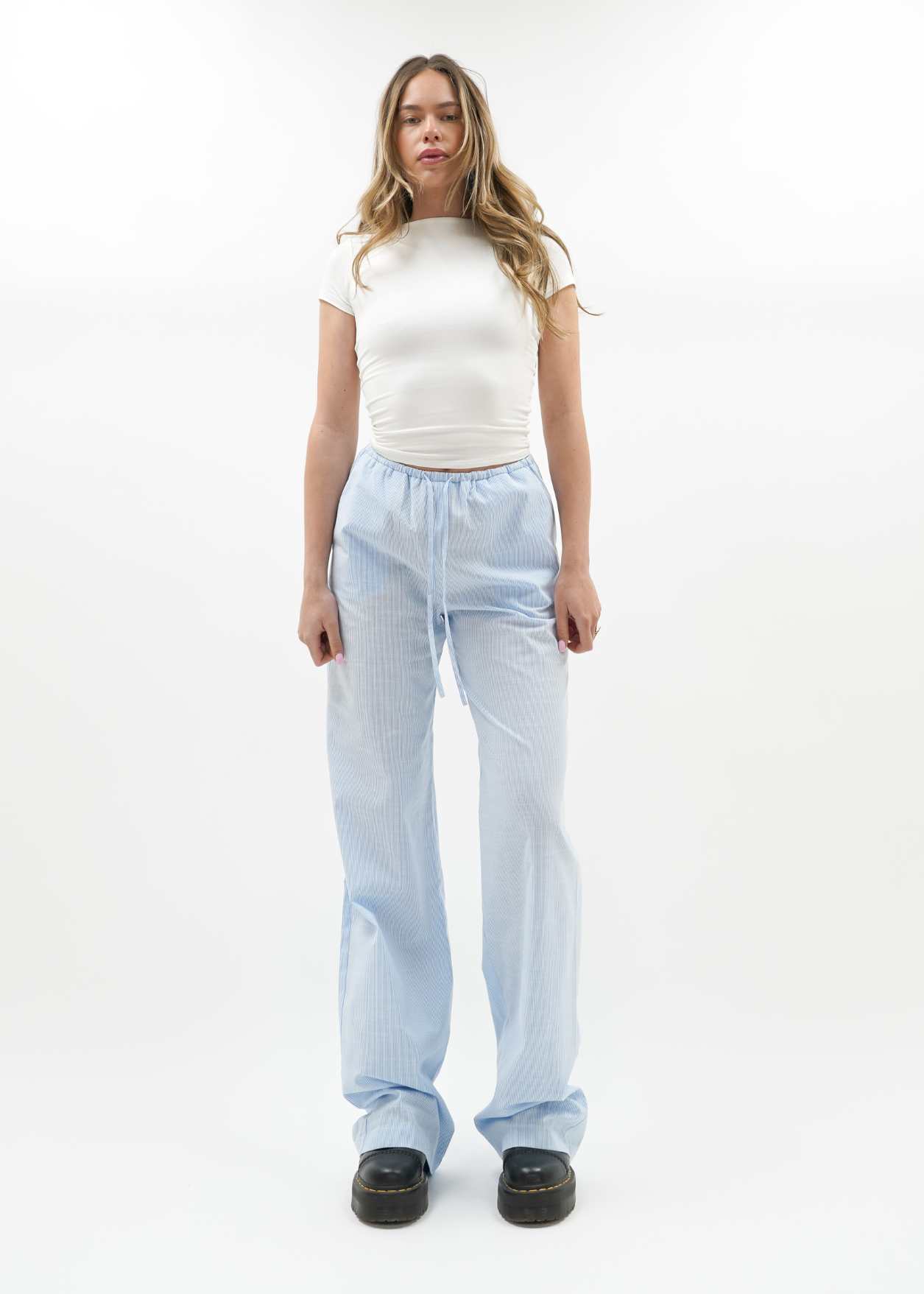 Striped pants (tall) blue