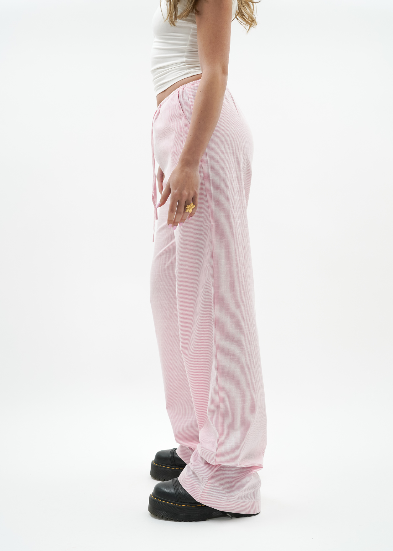 Striped pants (tall) pink