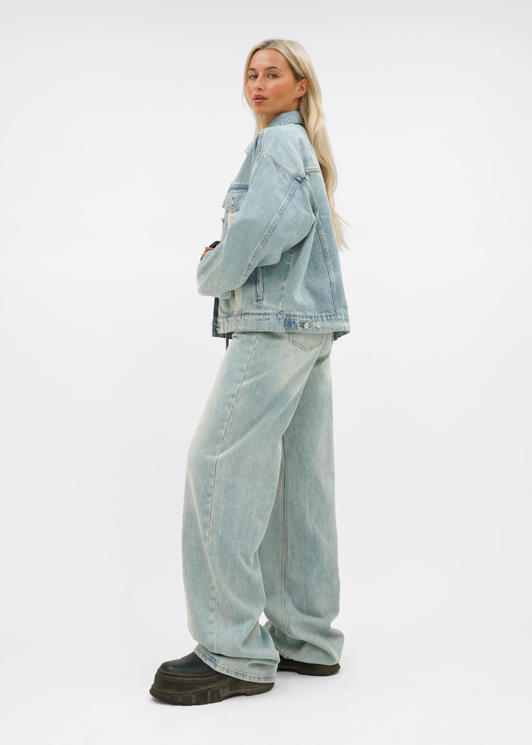 Oversized denim jacket vintage denim (tall)