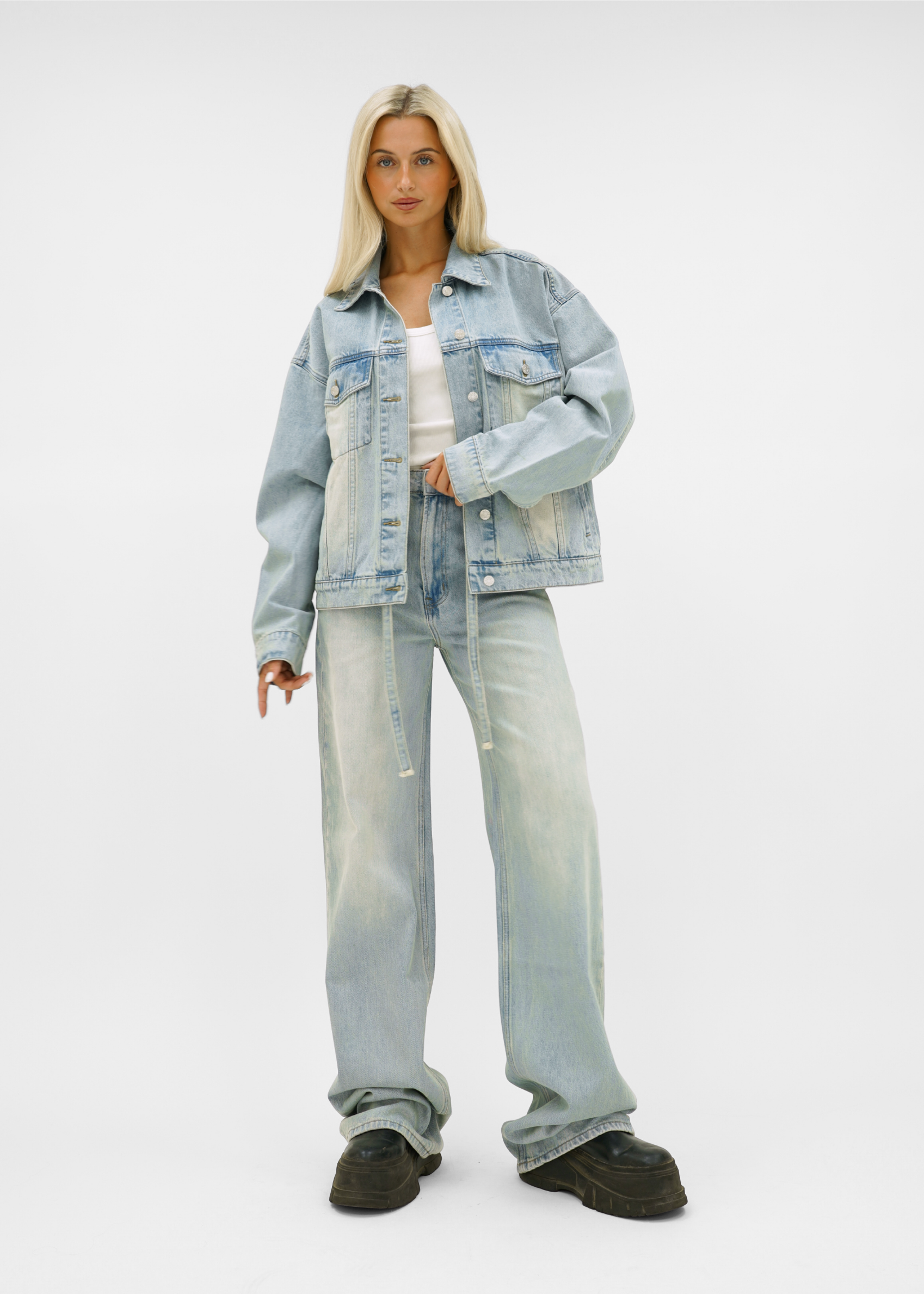 Oversized denim jacket vintage denim (tall)