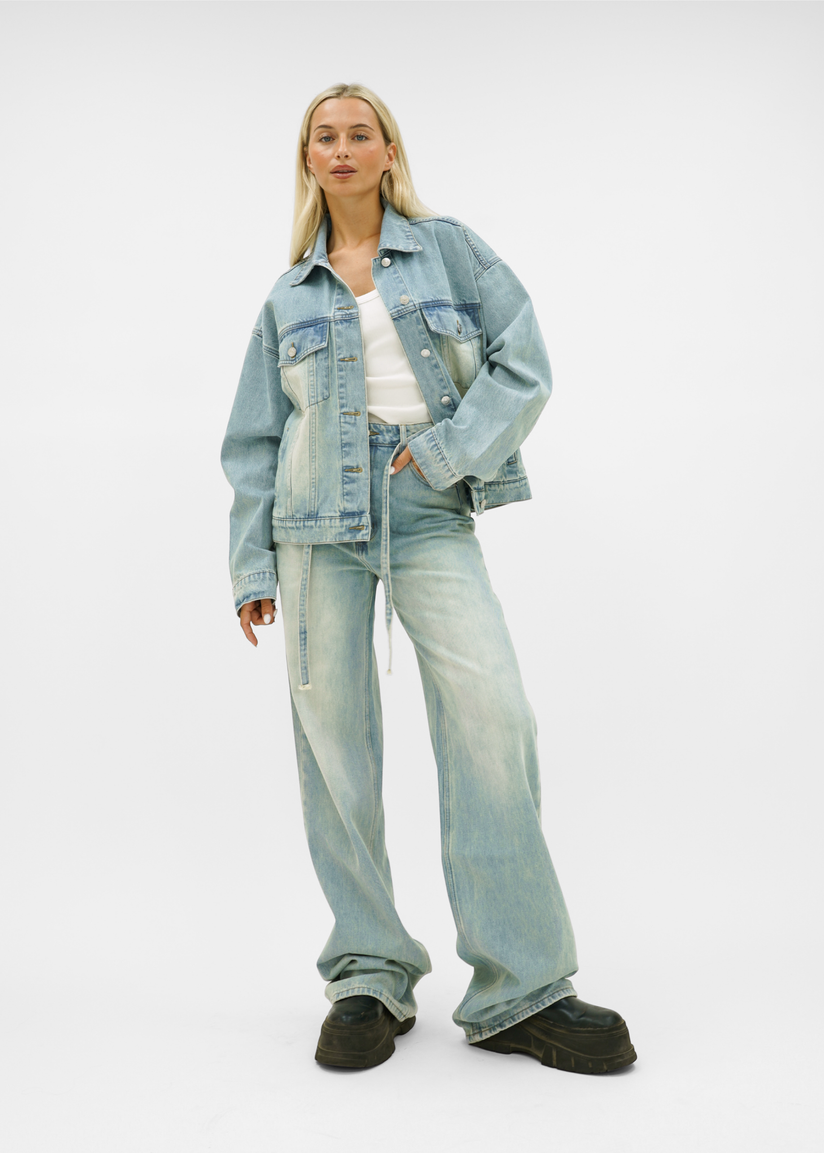 Oversized denim jacket vintage denim (tall)