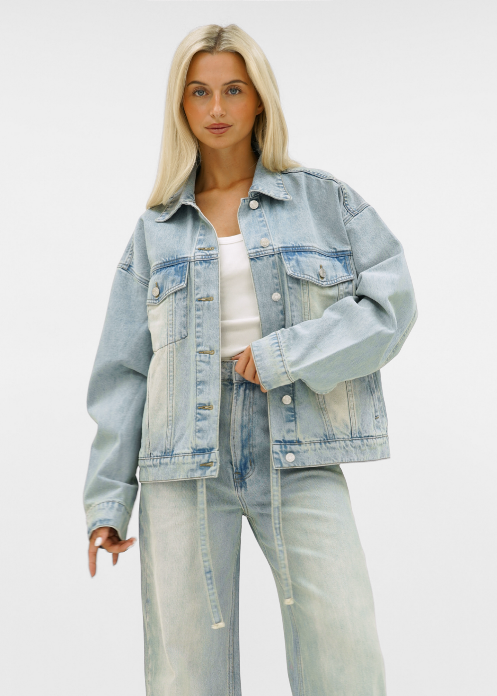 Oversized denim jacket vintage denim (tall)