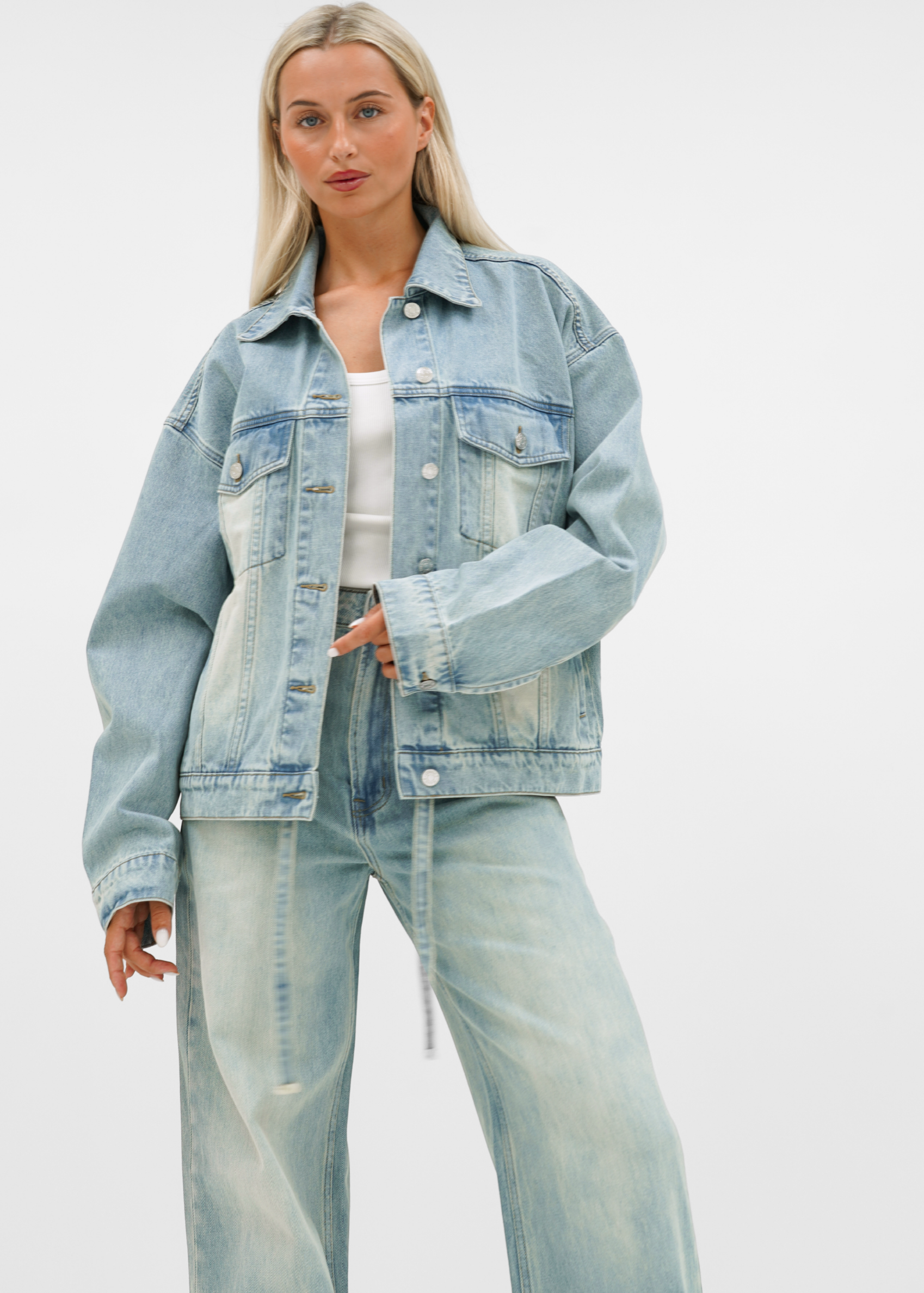 Oversized denim jacket vintage denim (tall)