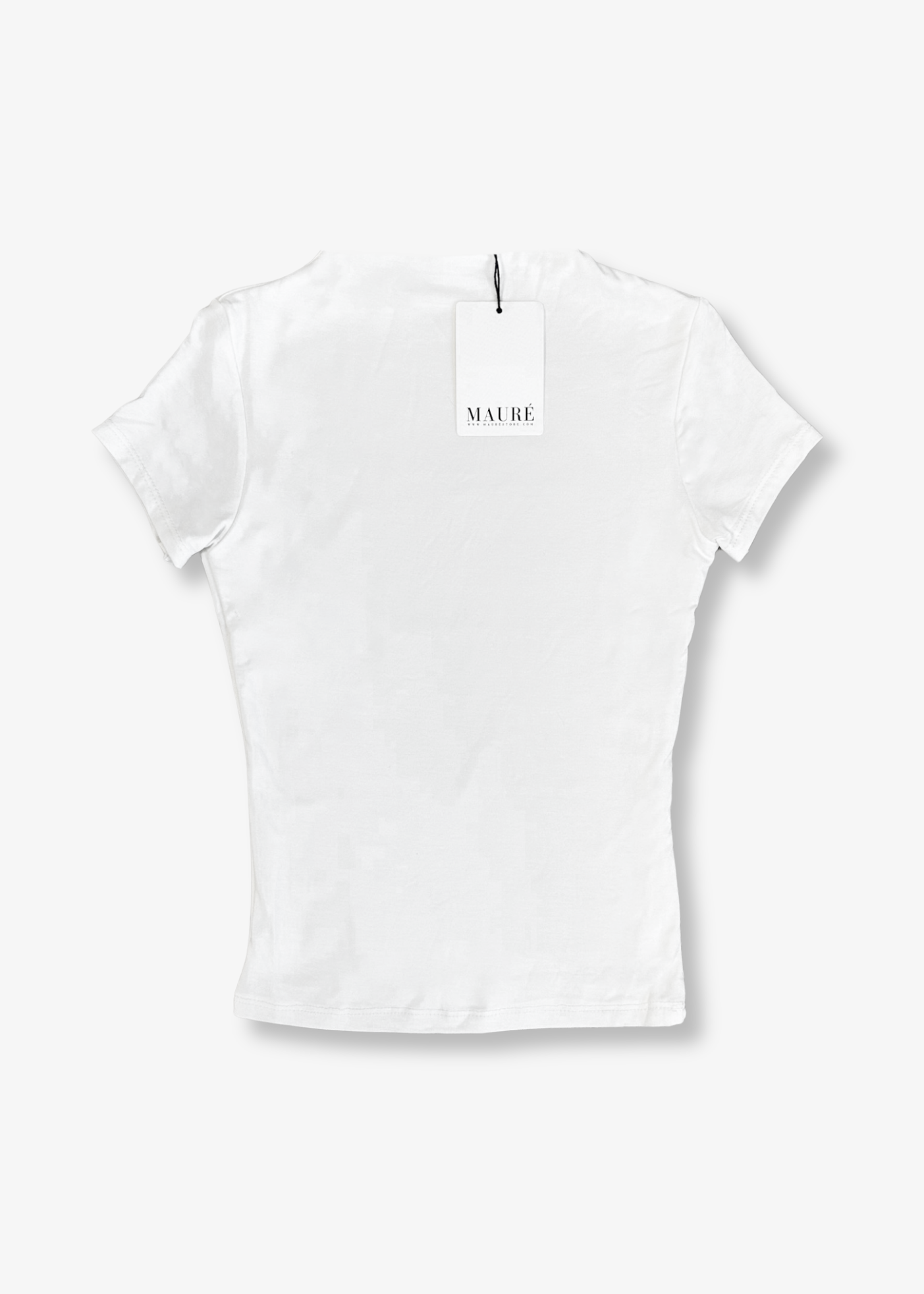 Short sleeve top long white (tall)